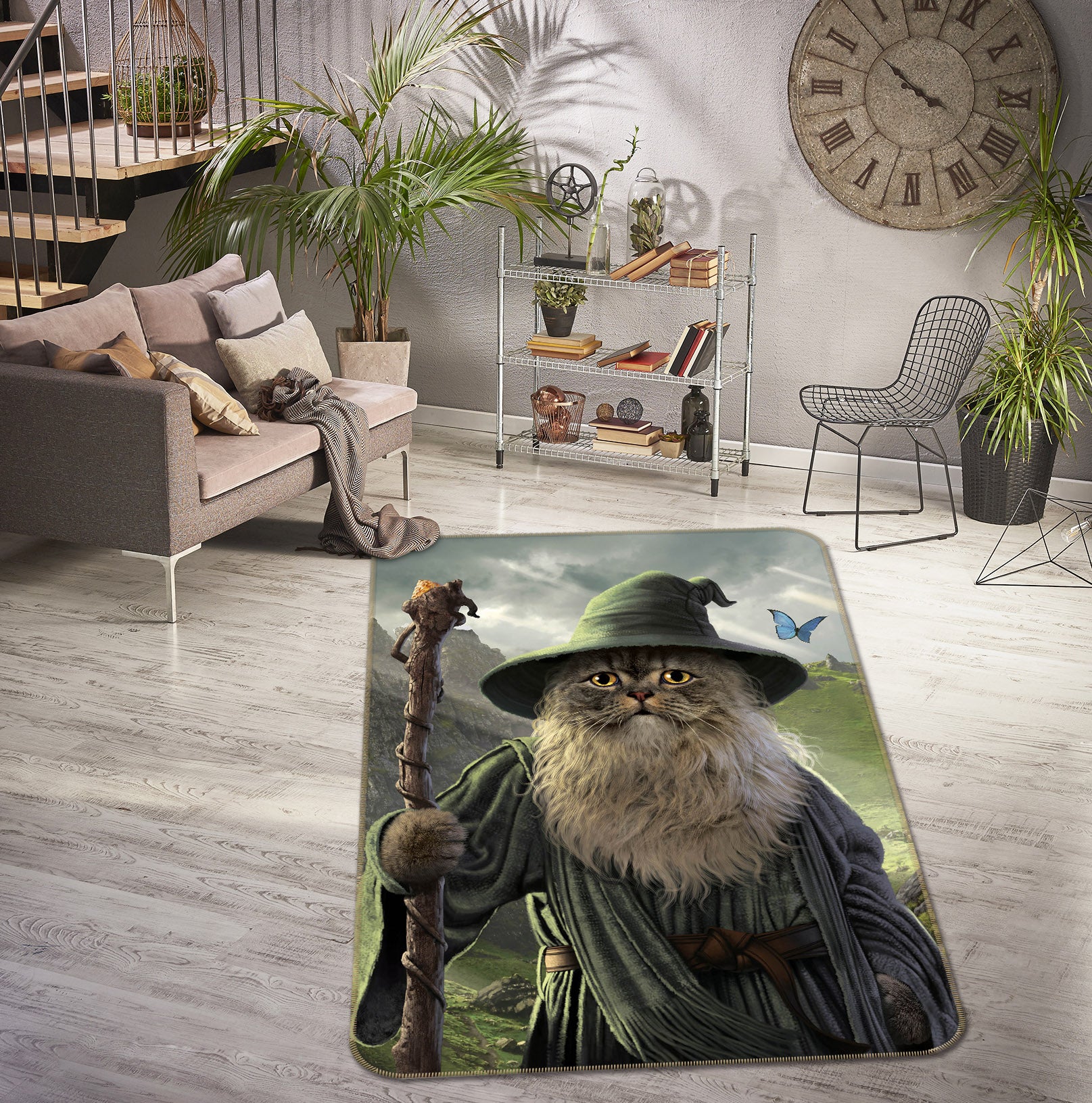 3D Cat 84206 Vincent Hie Rug Non Slip Rug Mat