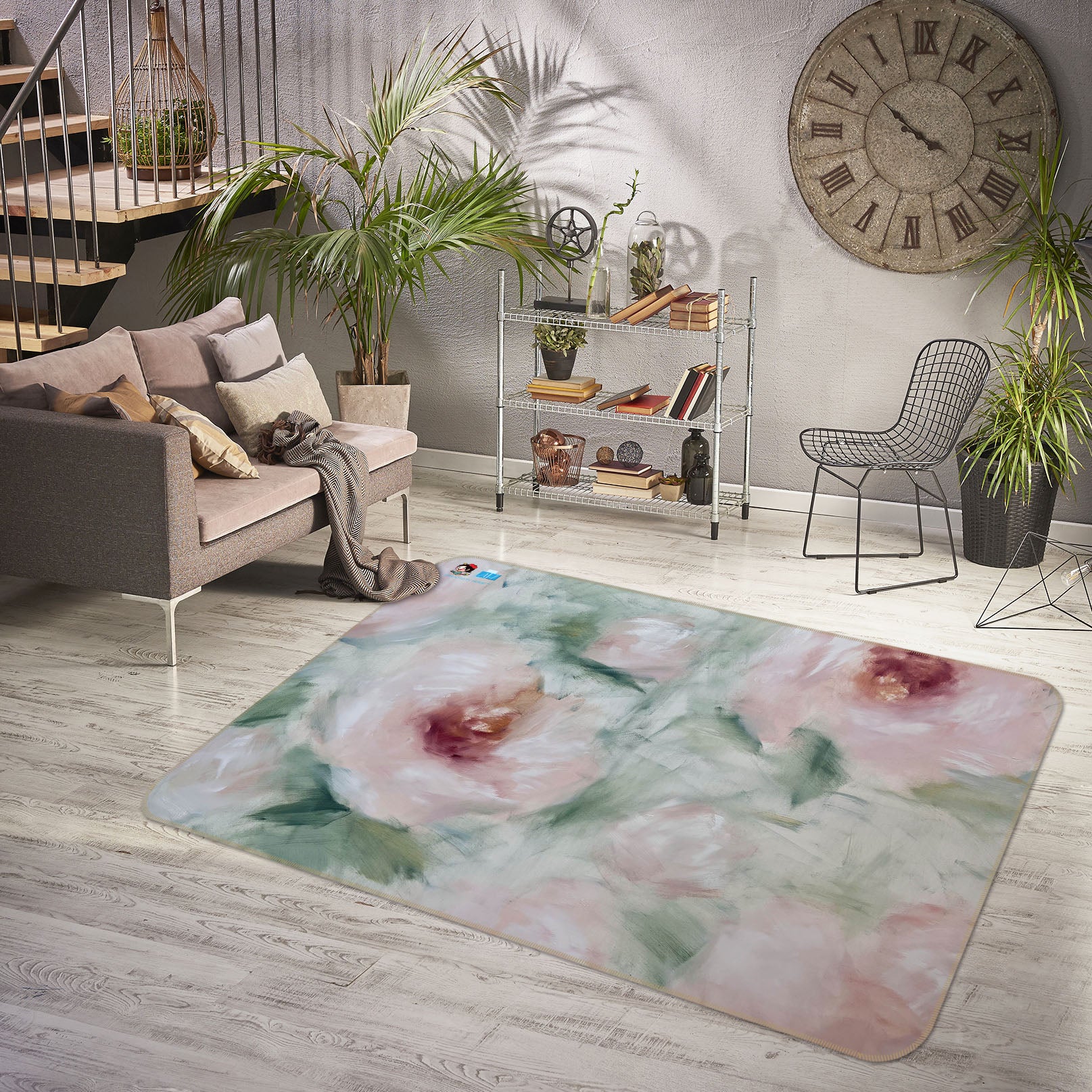 3D Flower Painting 3037 Skromova Marina Rug Non Slip Rug Mat