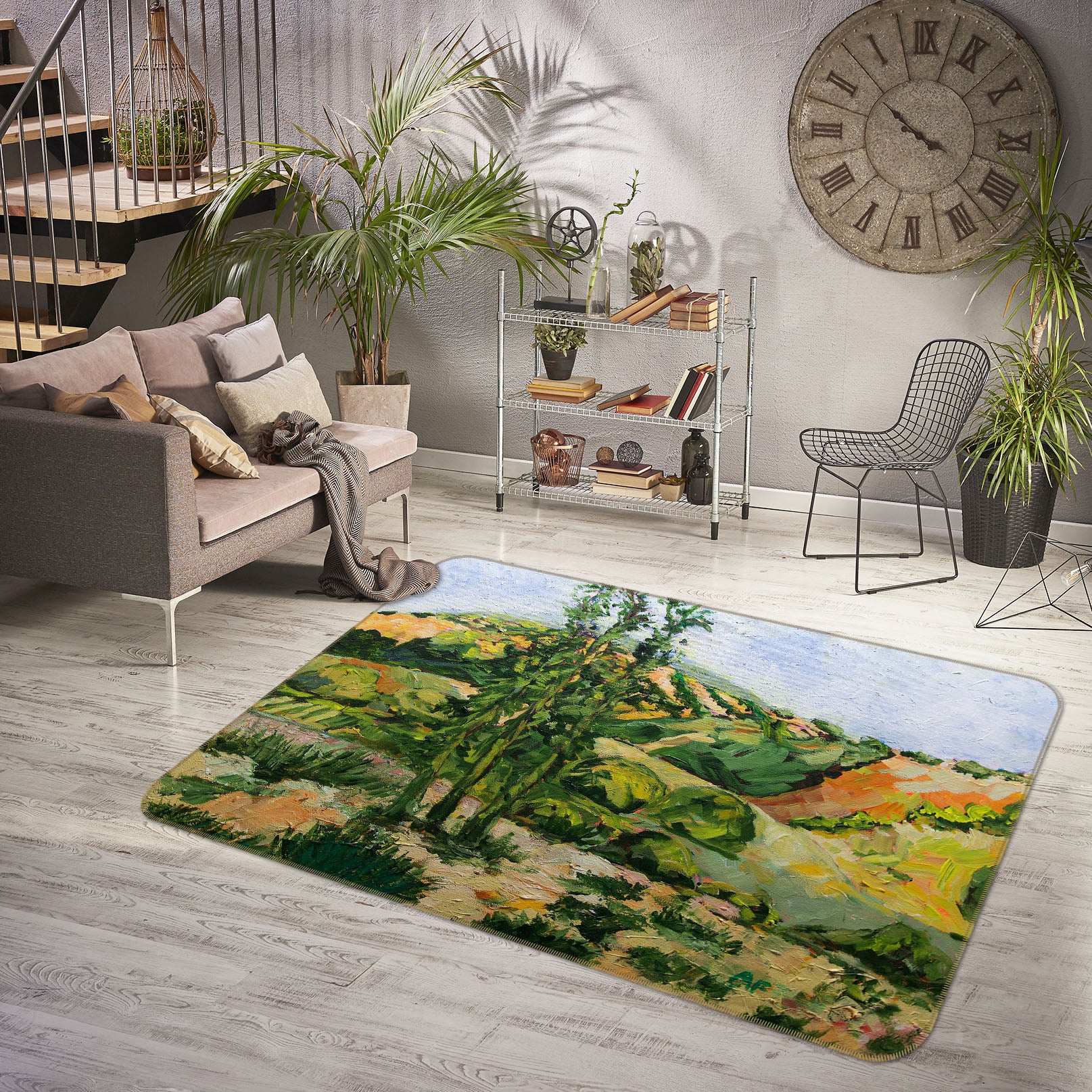 3D Valley Tree 1106 Allan P. Friedlander Rug Non Slip Rug Mat