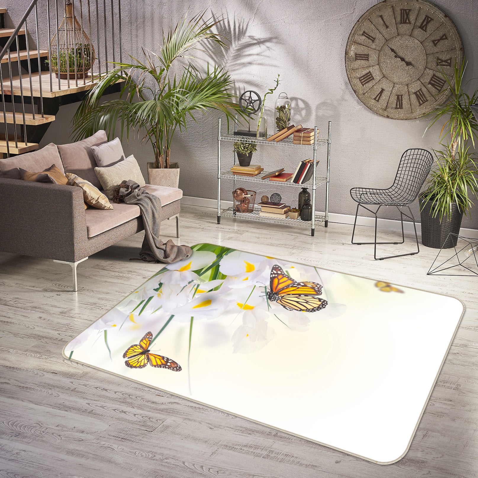 3D Butterfly 68188 Animal Non Slip Rug Mat