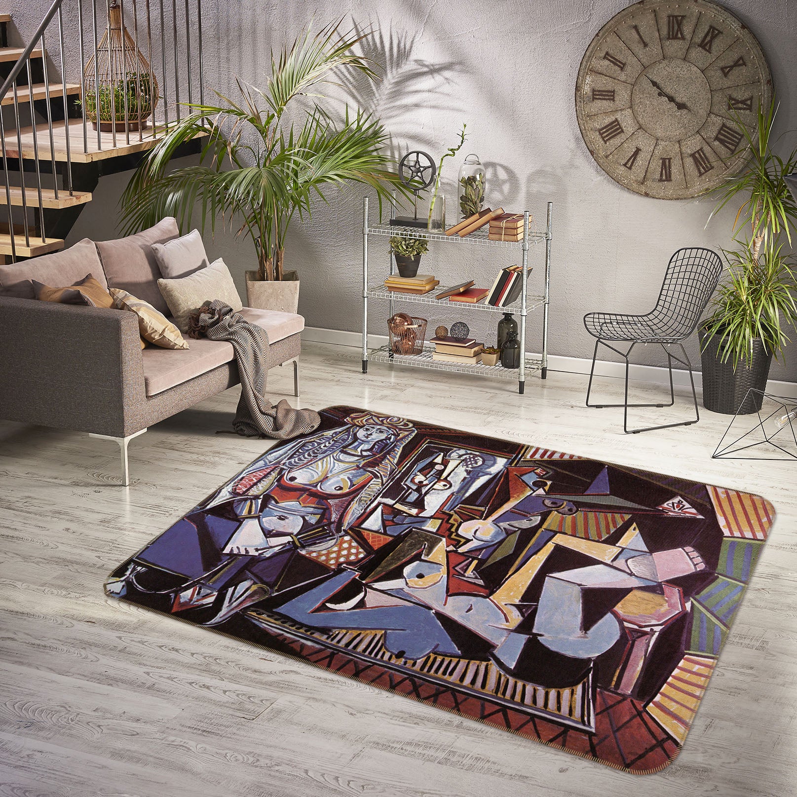 3D Abstract Pattern 33141 Non Slip Rug Mat