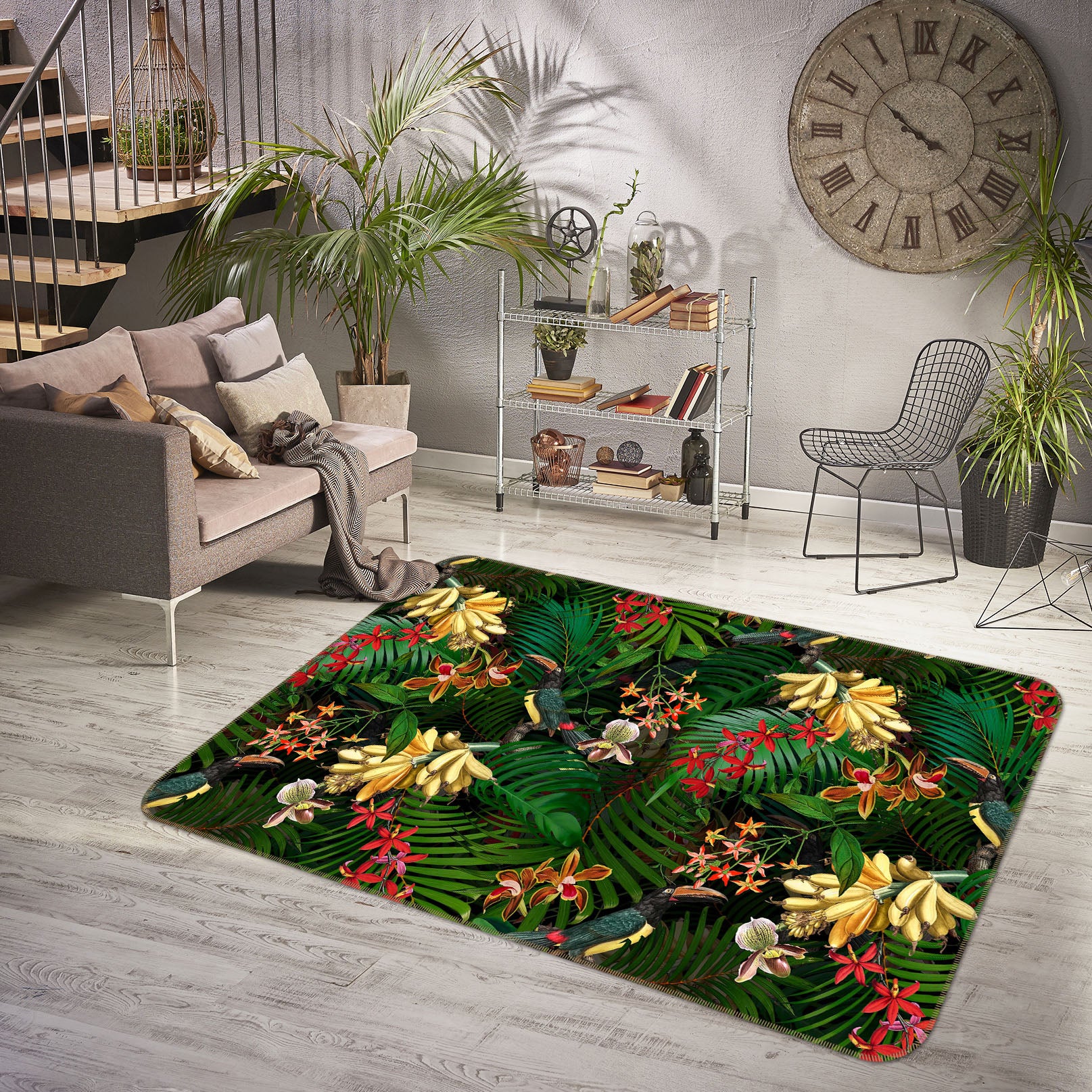 3D Forest Flowers 150 Uta Naumann Rug Non Slip Rug Mat