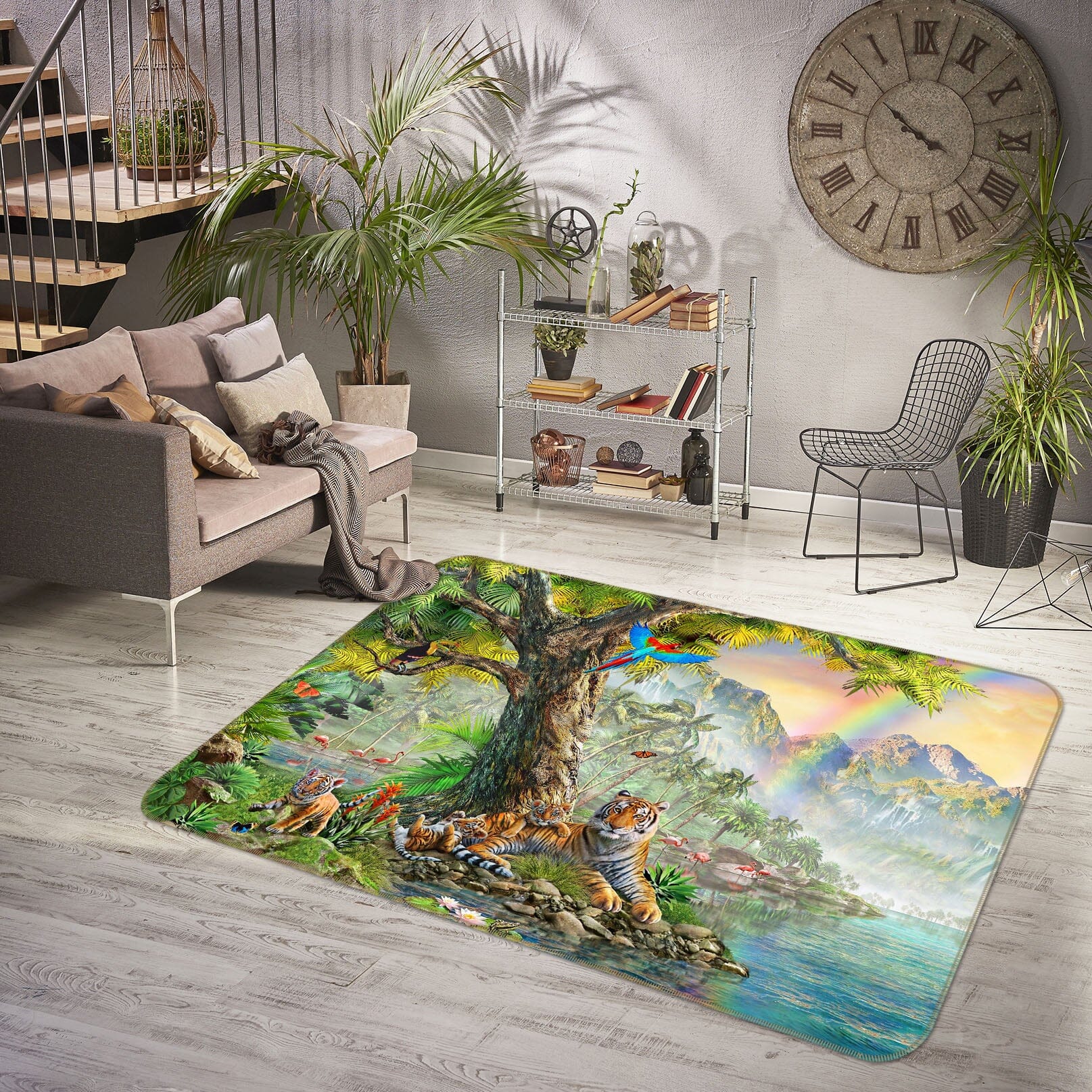 3D Forest Lake 1064 Adrian Chesterman Rug Non Slip Rug Mat Mat AJ Creativity Home 