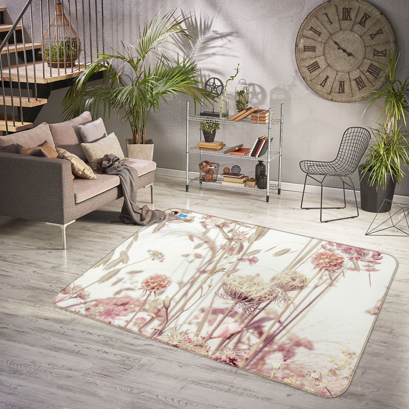 3D Flower Petals 6870 Assaf Frank Rug Non Slip Rug Mat