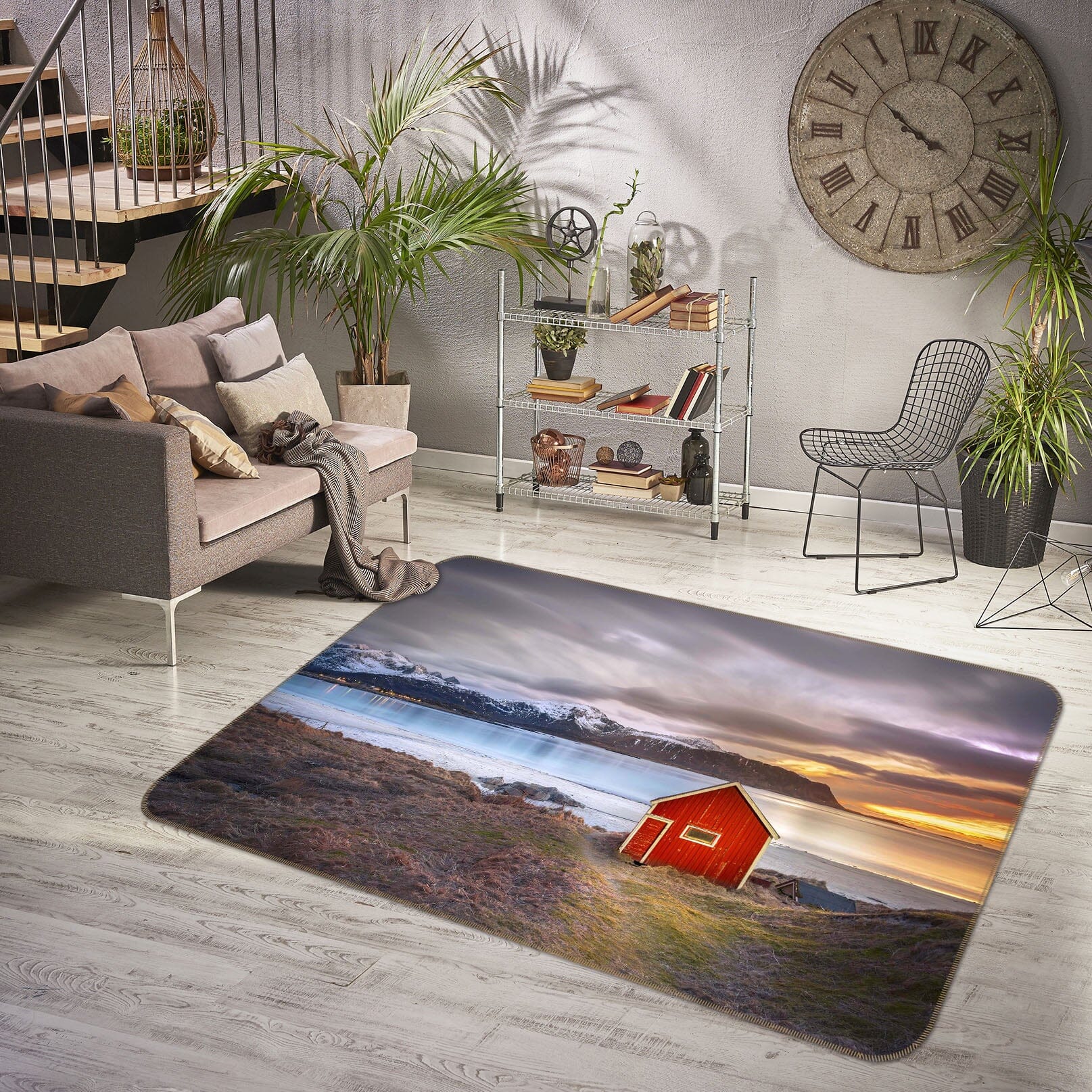 3D Red House 1145 Marco Carmassi Rug Non Slip Rug Mat Mat AJ Creativity Home 