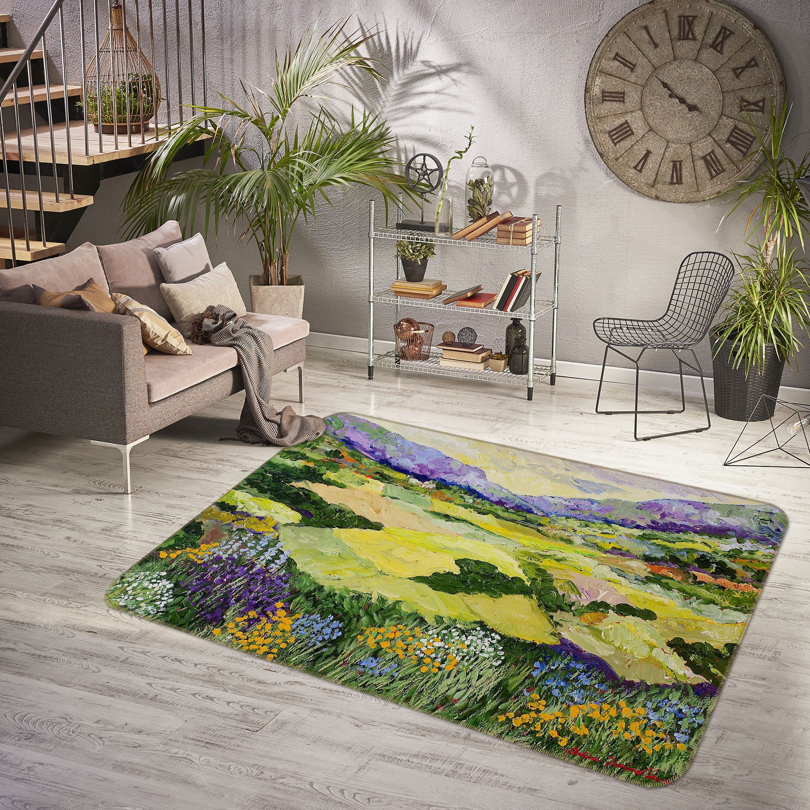 3D Golden Field 1041 Allan P. Friedlander Rug Non Slip Rug Mat