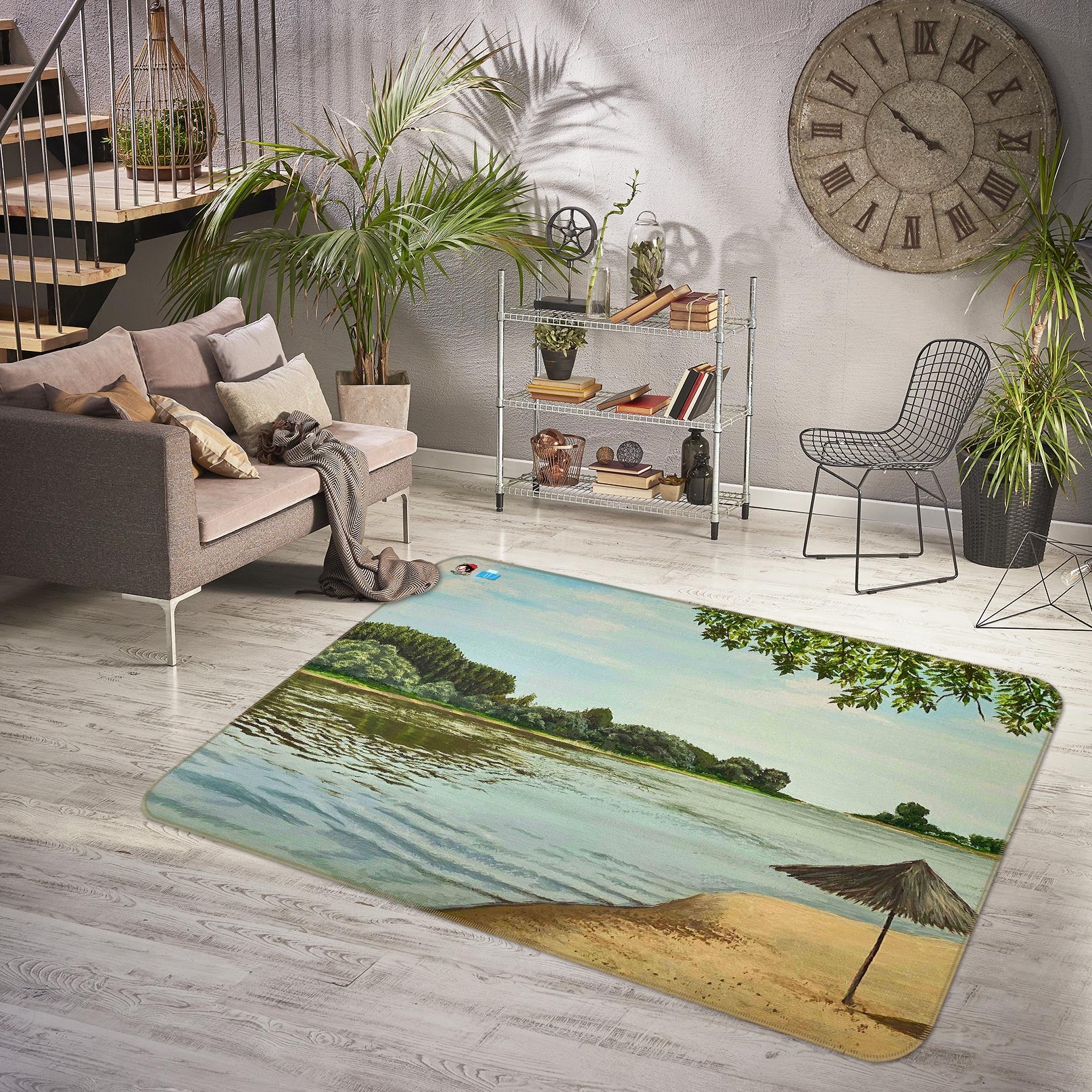 3D Riverside 1886 Marina Zotova Rug Non Slip Rug Mat