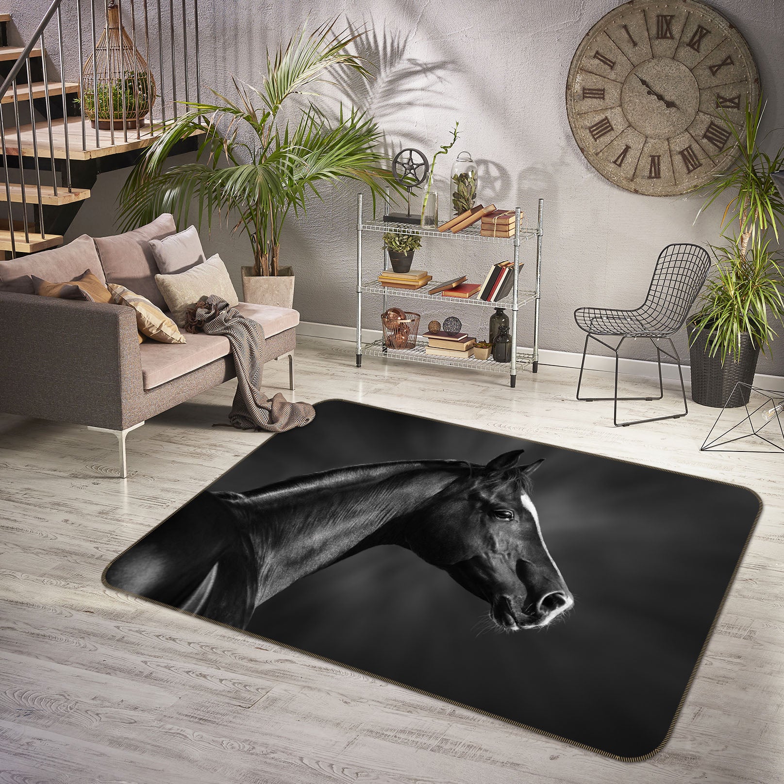 3D Dark Horse 69011 Animal Non Slip Rug Mat