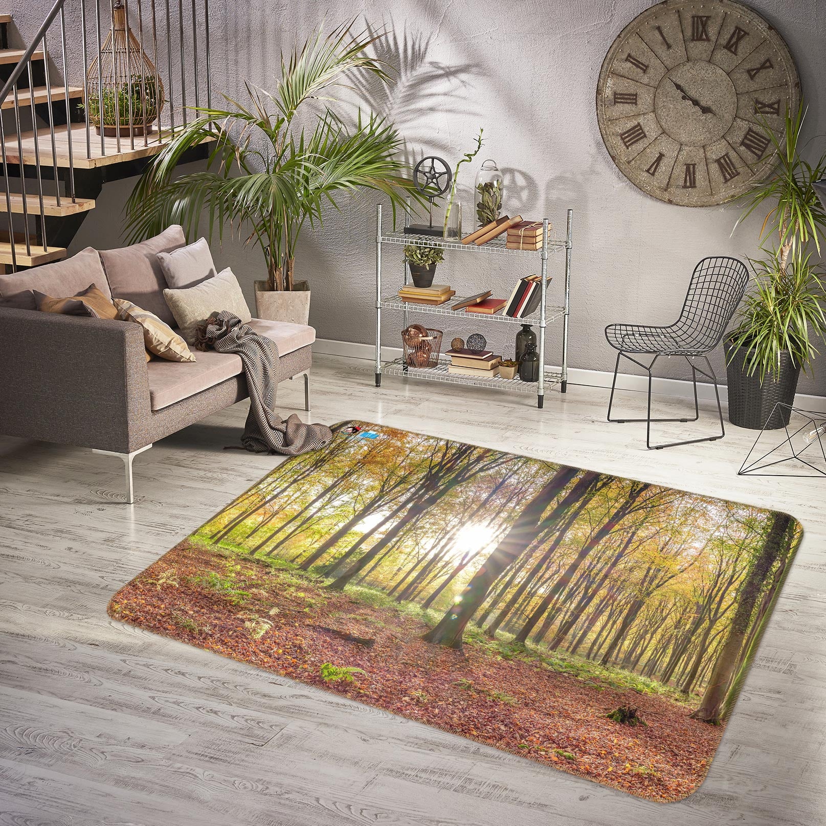 3D Sunshine Forest 6874 Assaf Frank Rug Non Slip Rug Mat