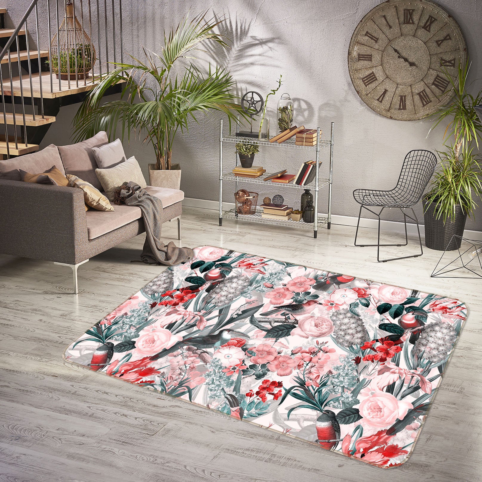 3D Graffiti Garden 172 Uta Naumann Rug Non Slip Rug Mat