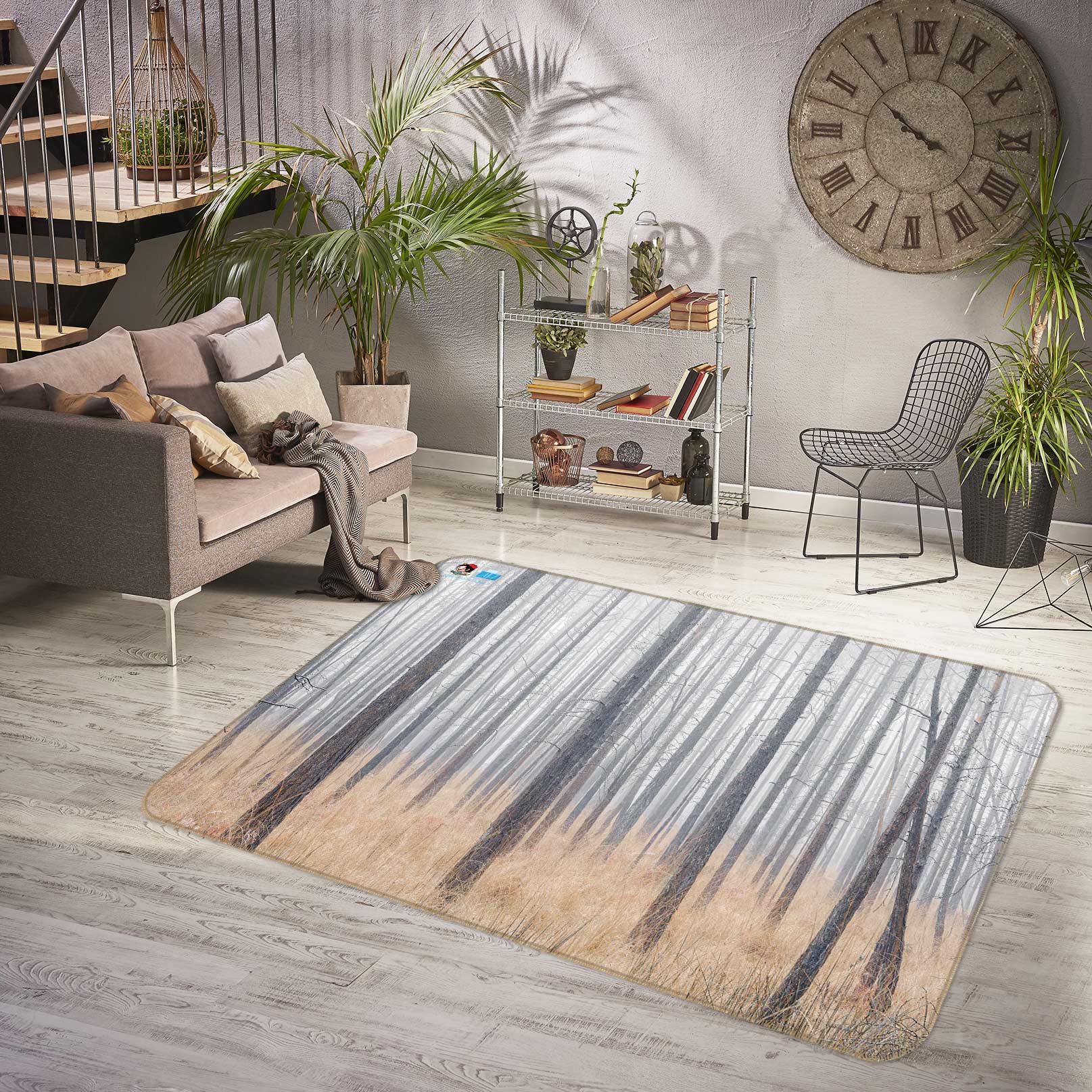 3D Trunk Grass 6887 Assaf Frank Rug Non Slip Rug Mat