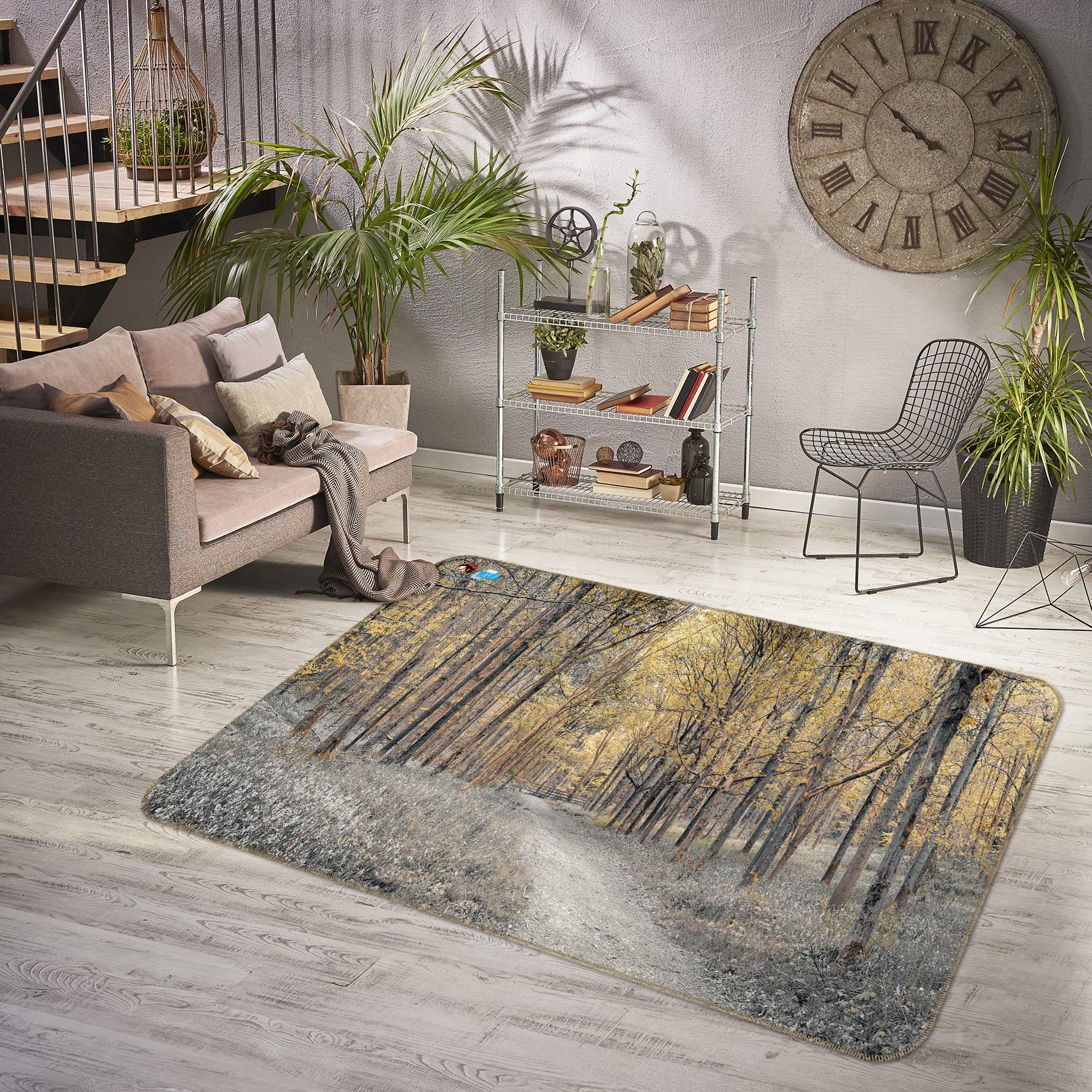 3D Forest Path 6897 Assaf Frank Rug Non Slip Rug Mat