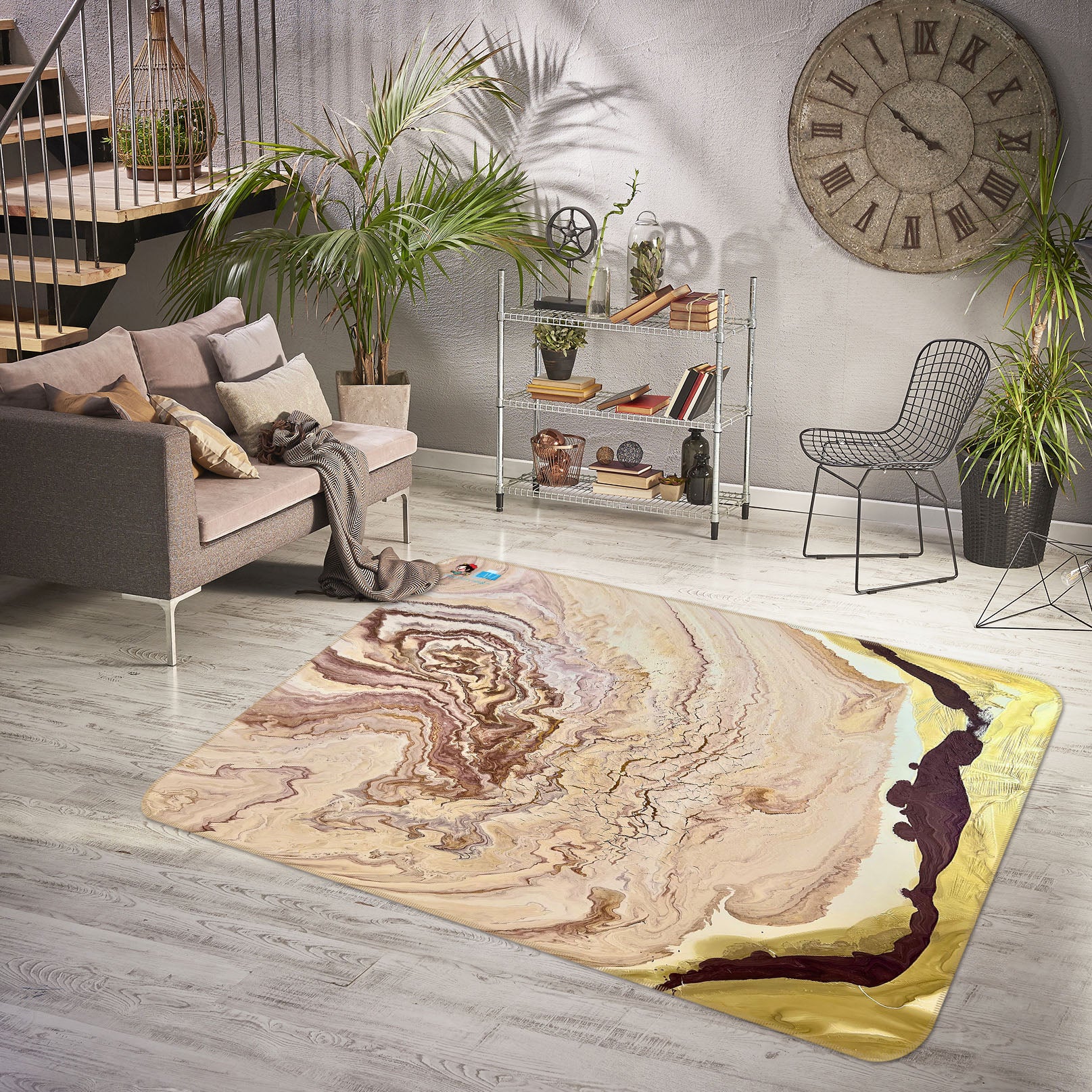 3D Artistic Texture 4109 Skromova Marina Rug Non Slip Rug Mat