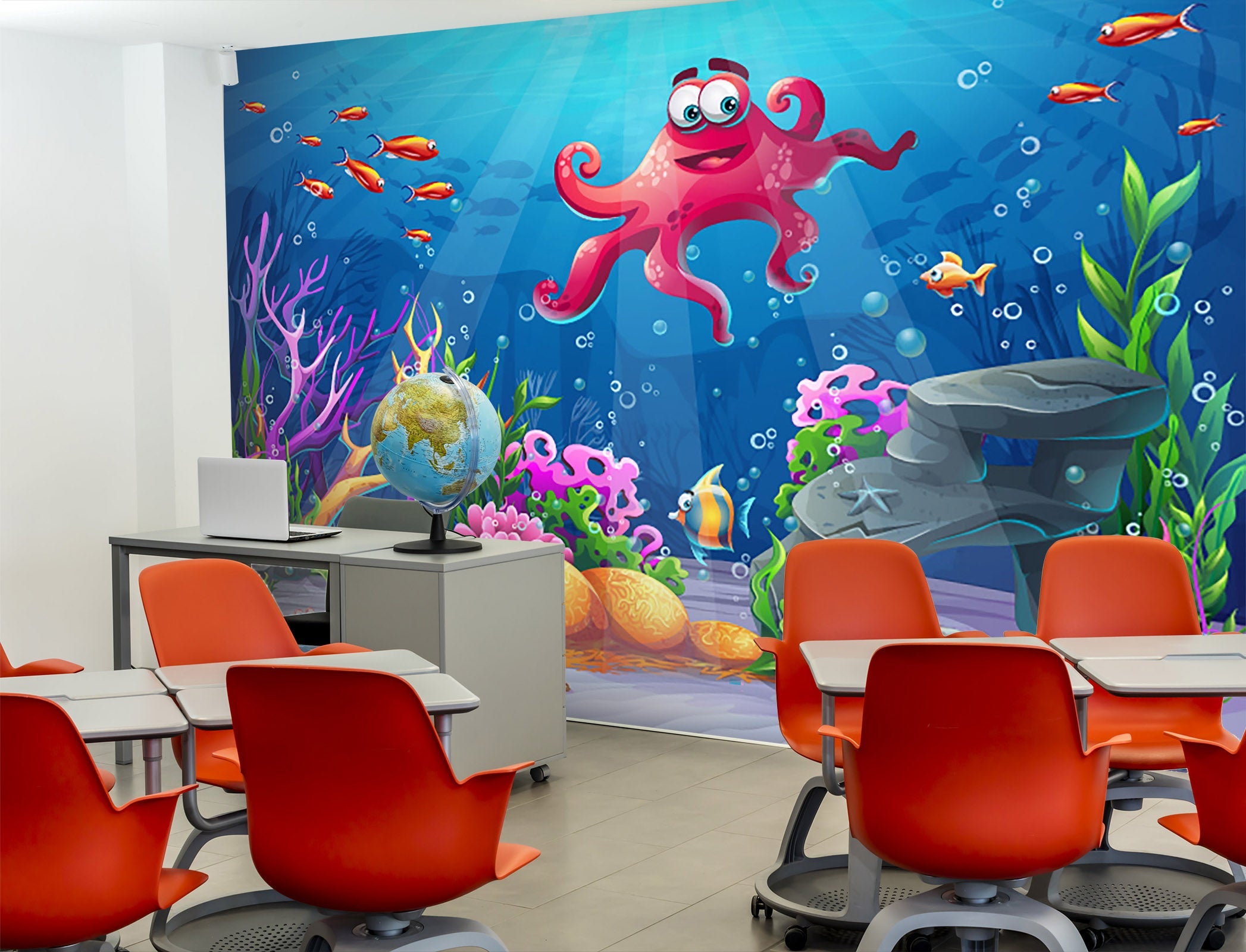 3D Cartoon Underwater World 173 Wall Murals Wallpaper AJ Wallpaper 2 