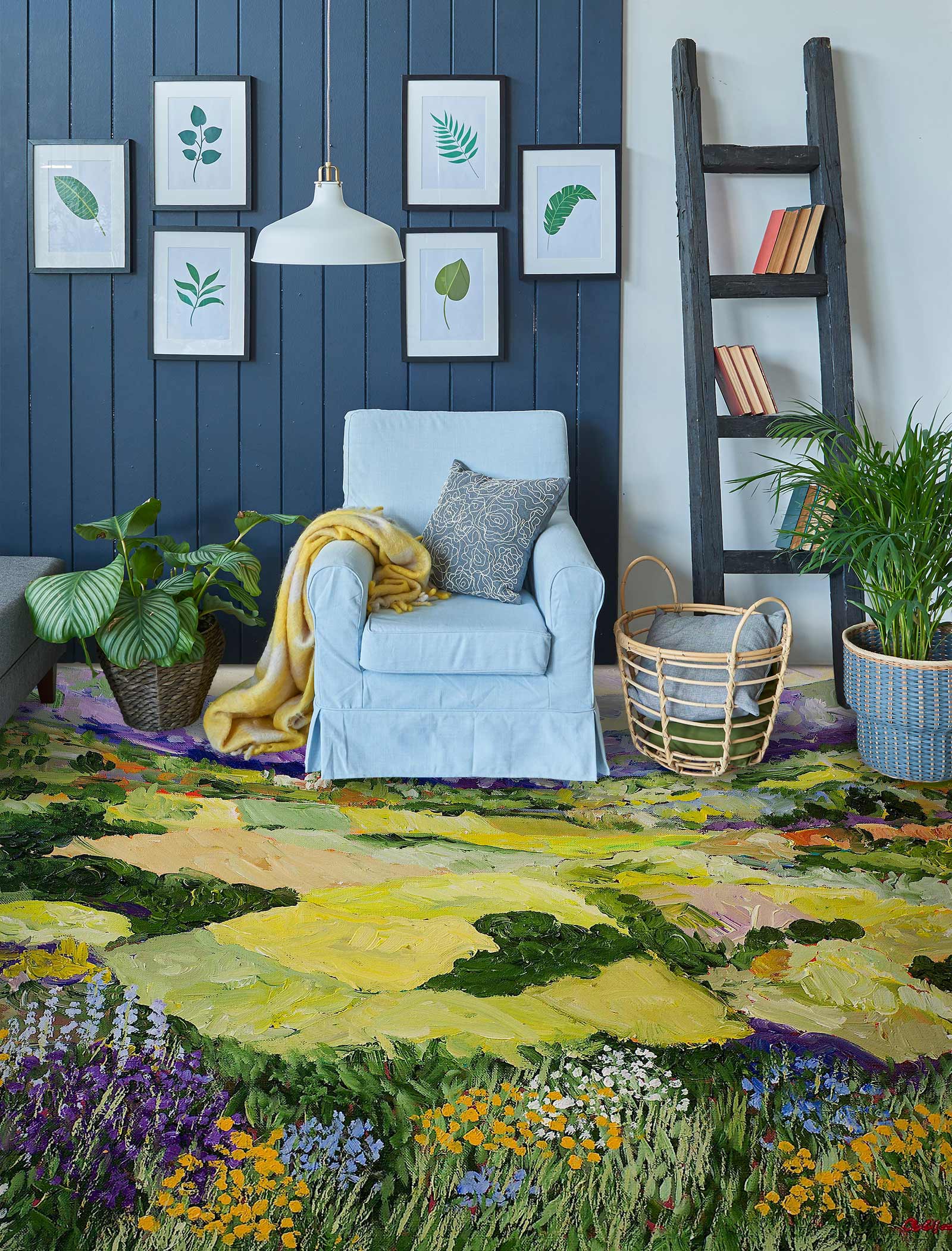 3D Field Meadow Hillside 9603 Allan P. Friedlander Floor Mural