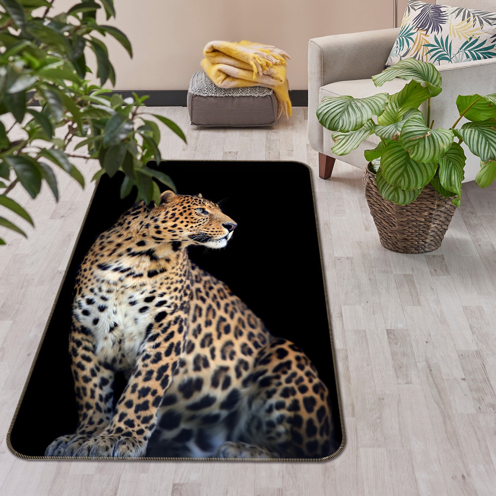 3D Leopard 38194 Animal Non Slip Rug Mat