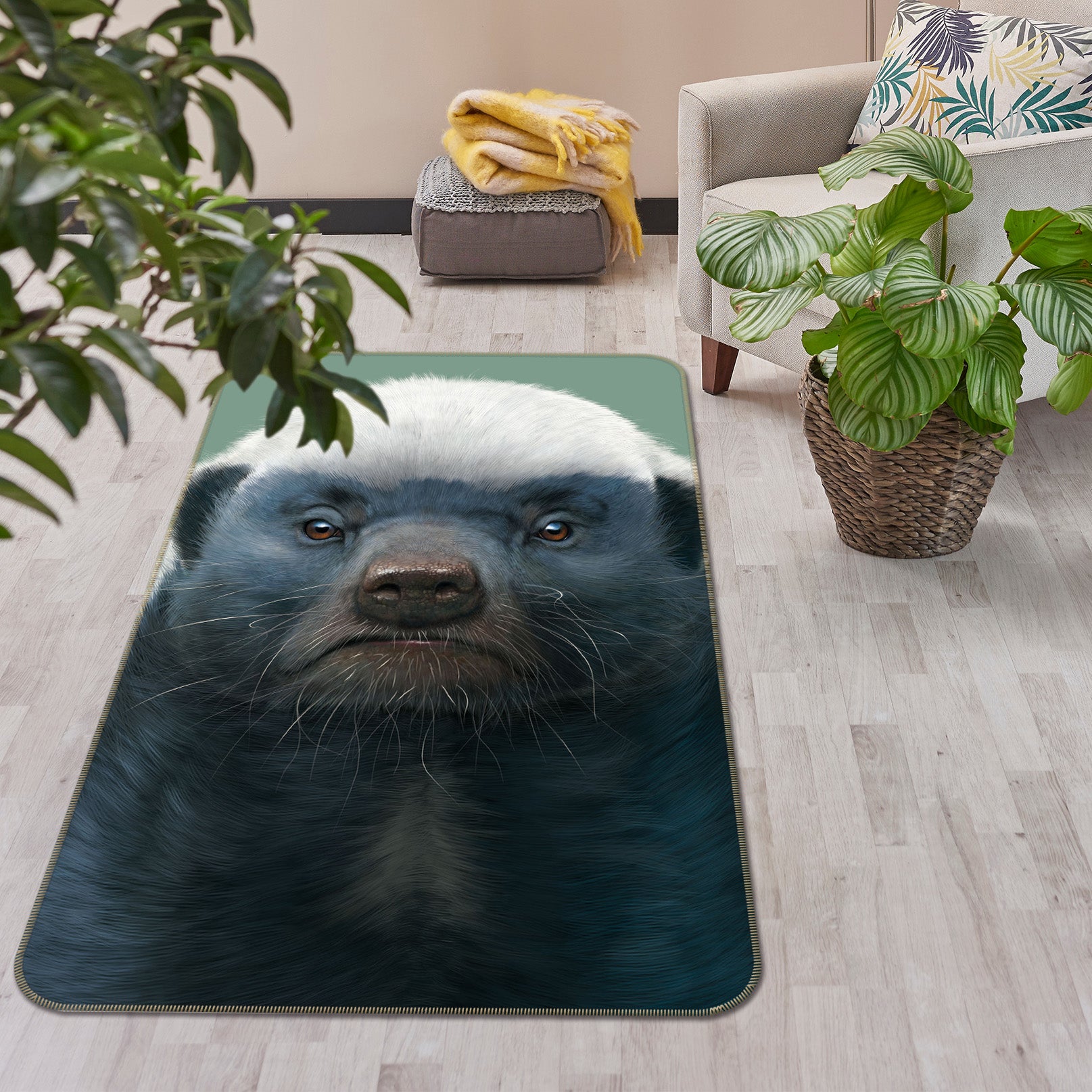 3D Badger 84230 Vincent Hie Rug Non Slip Rug Mat