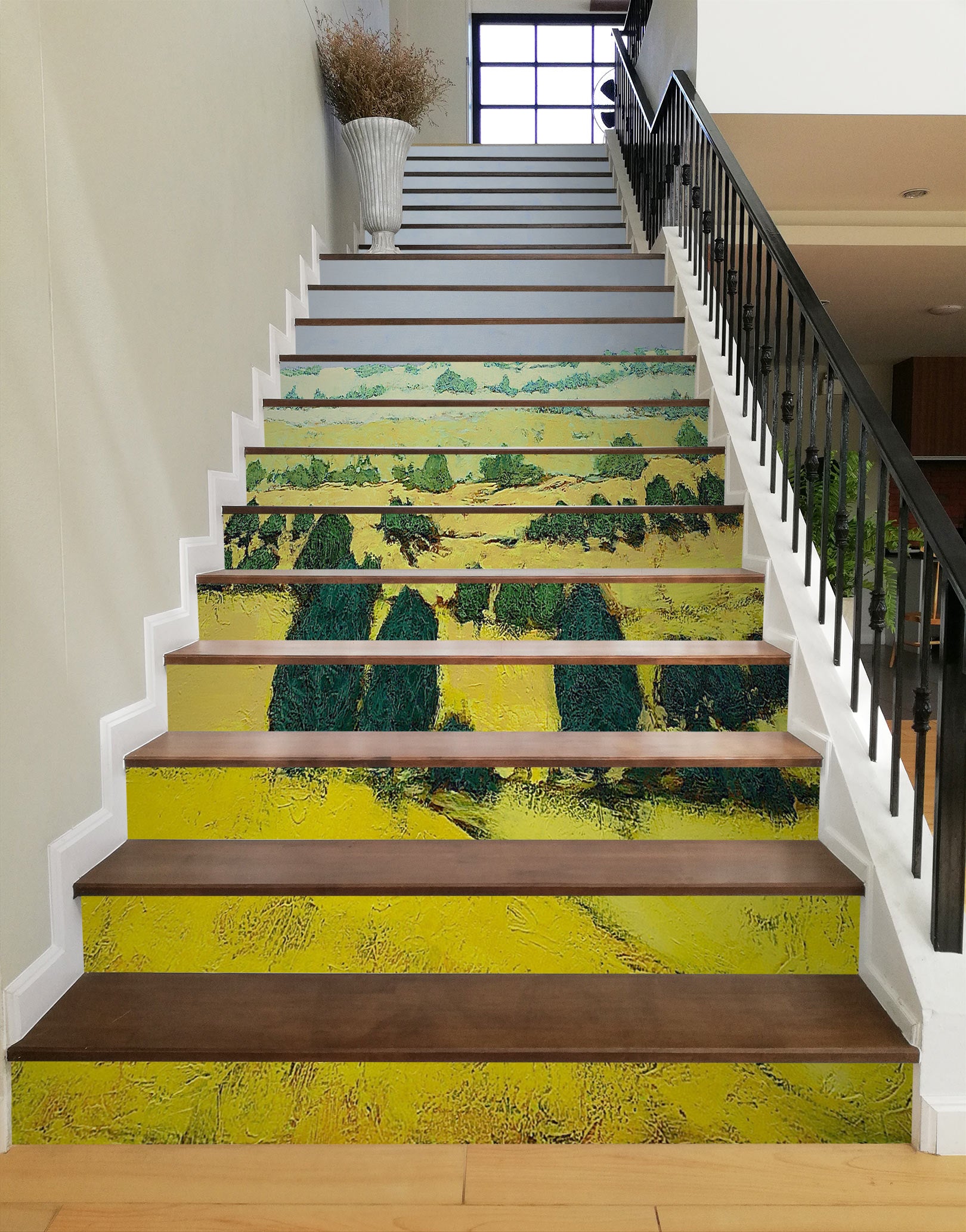 3D Yellow Field Trees 89138 Allan P. Friedlander Stair Risers