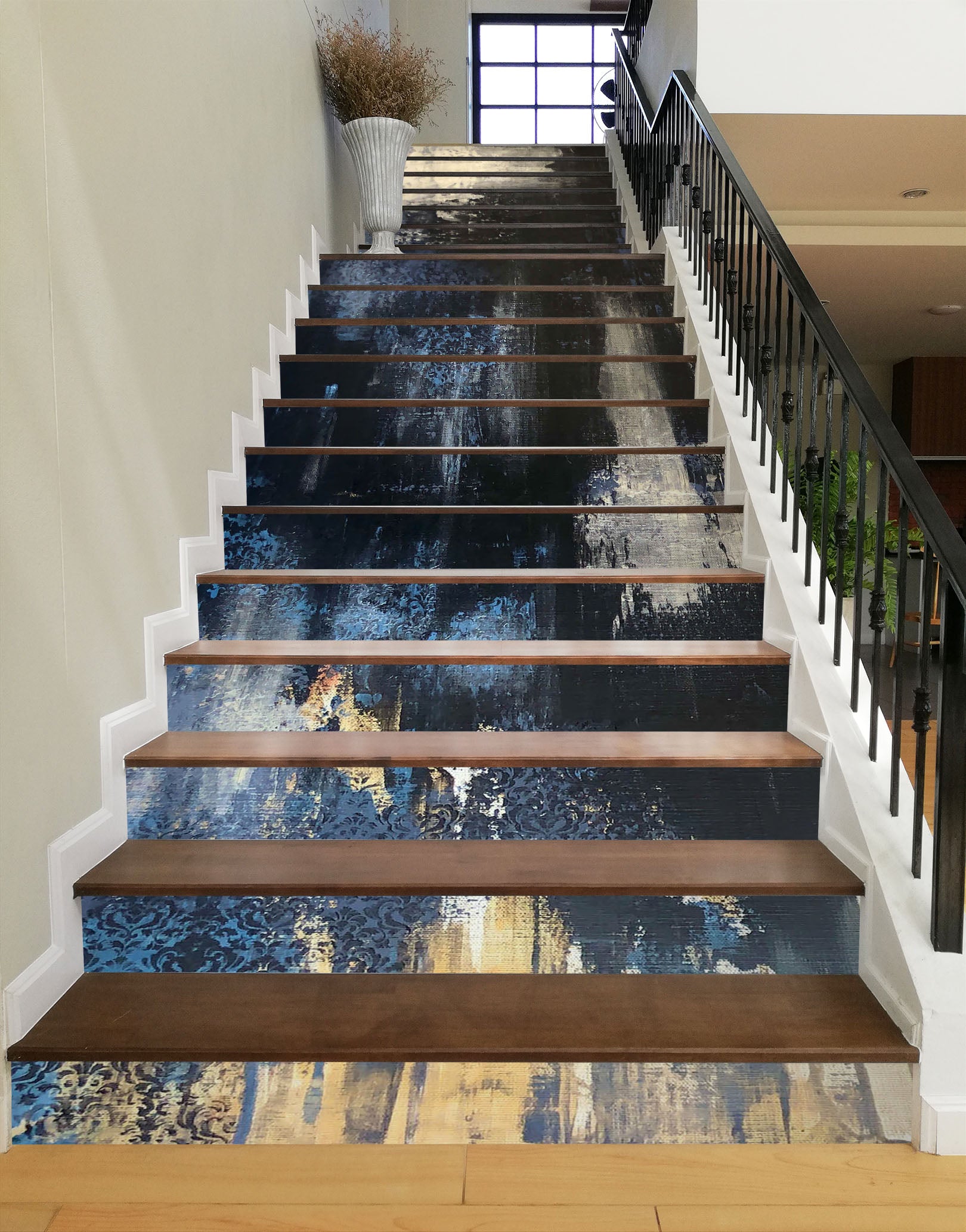 3D Ink Wash Painting 826 Skromova Marina Stair Risers