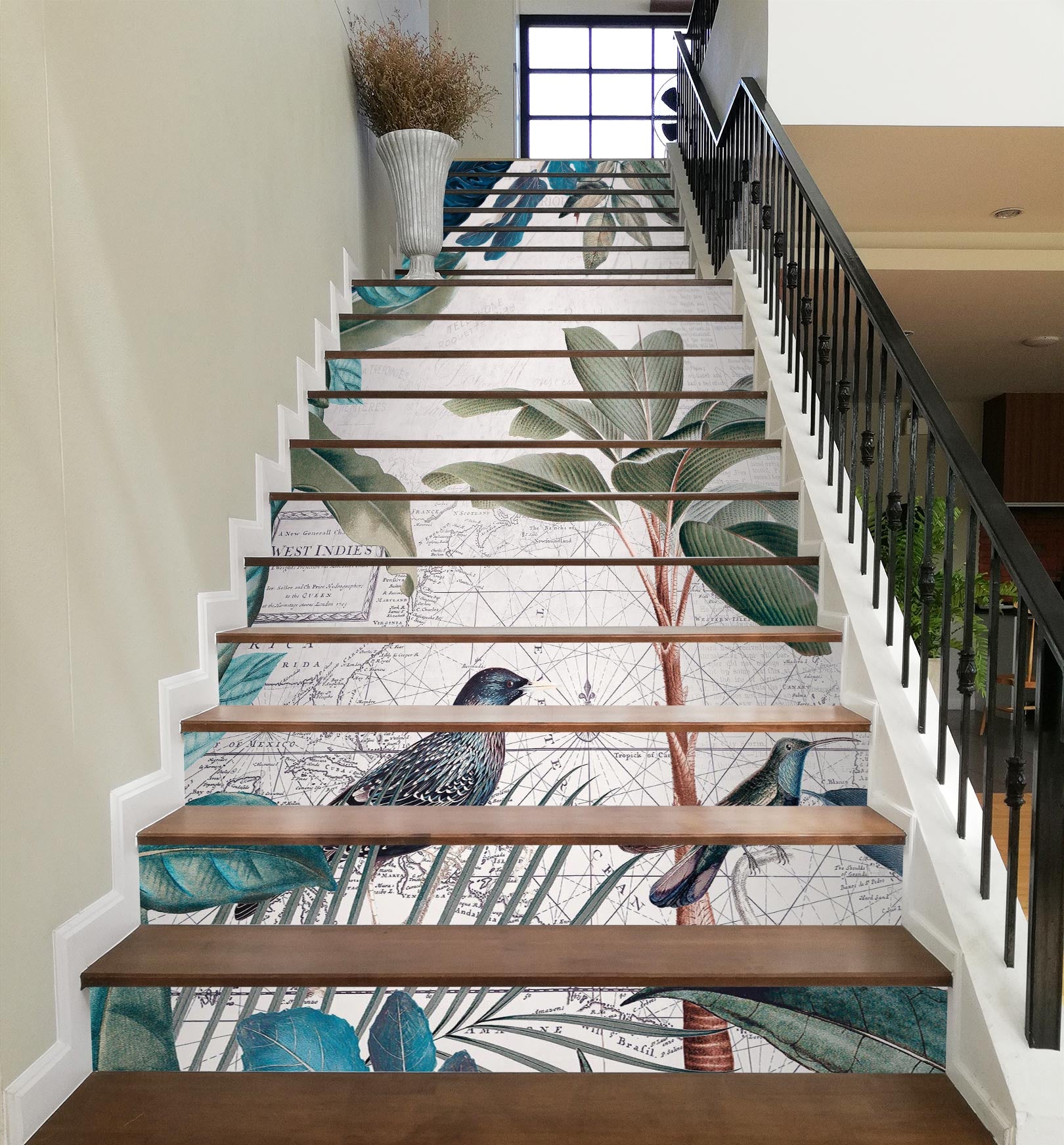 3D Bird Tree Pattern 104103 Andrea Haase Stair Risers