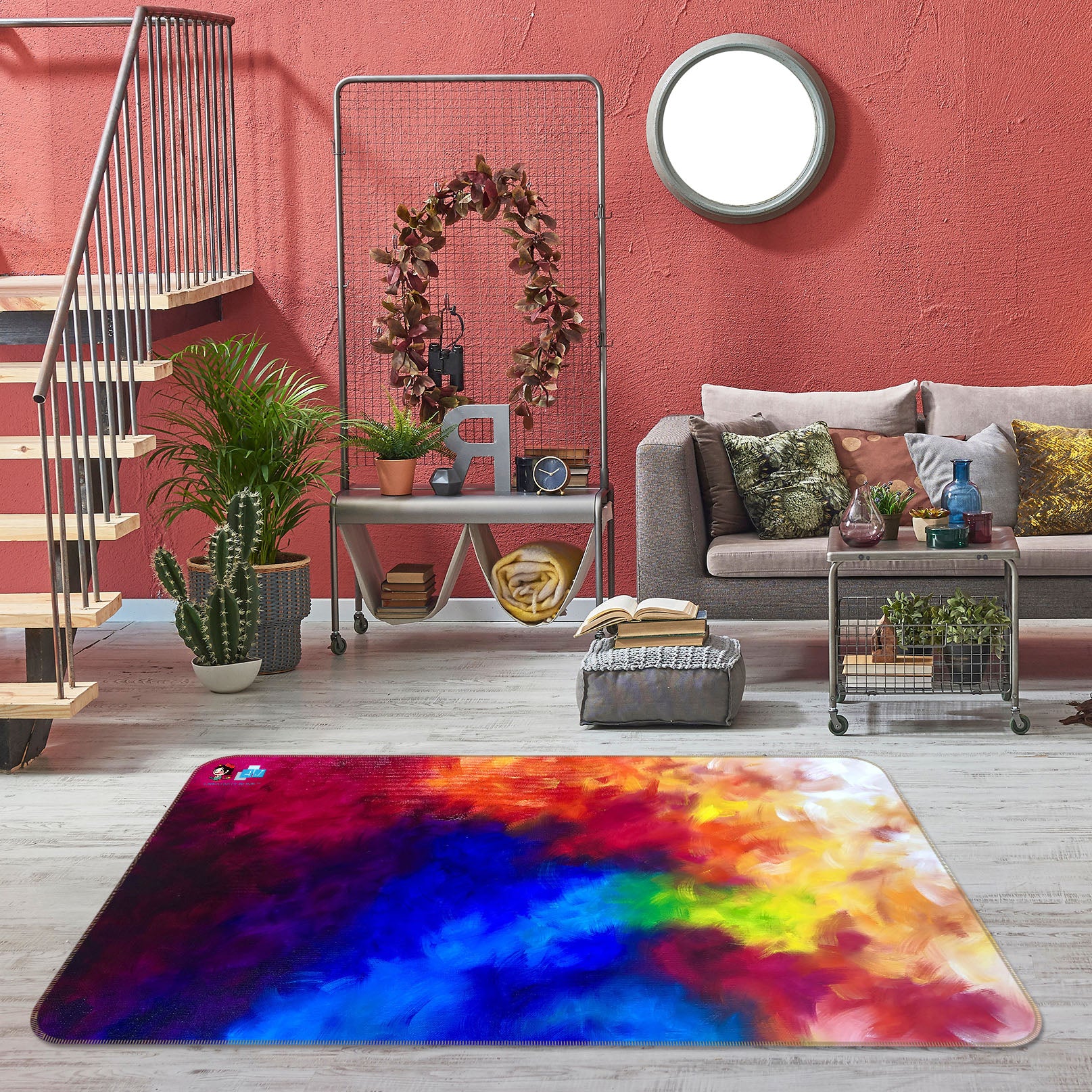 3D Color Pigment 1243 Skromova Marina Rug Non Slip Rug Mat