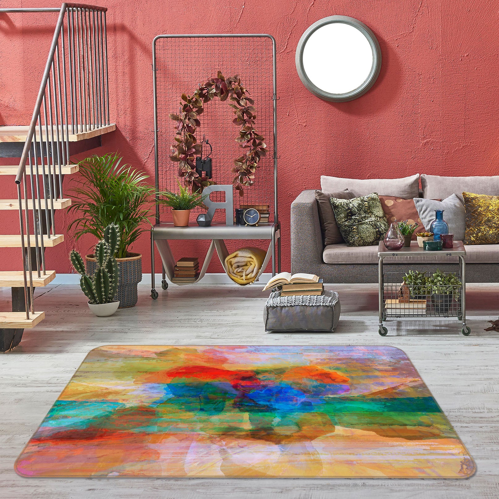 3D Beautiful Color 1036 Michael Tienhaara Rug Non Slip Rug Mat