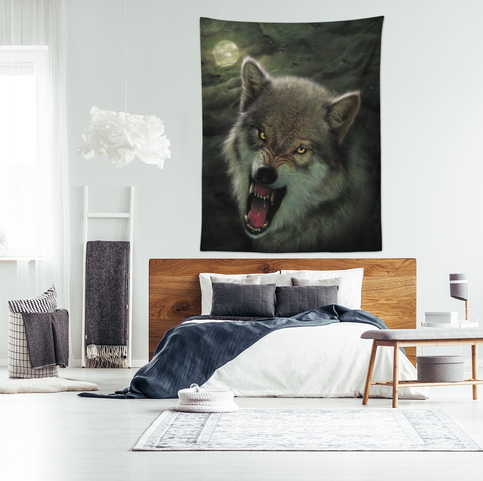 3D Wolf 11719 Vincent Tapestry Hanging Cloth Hang