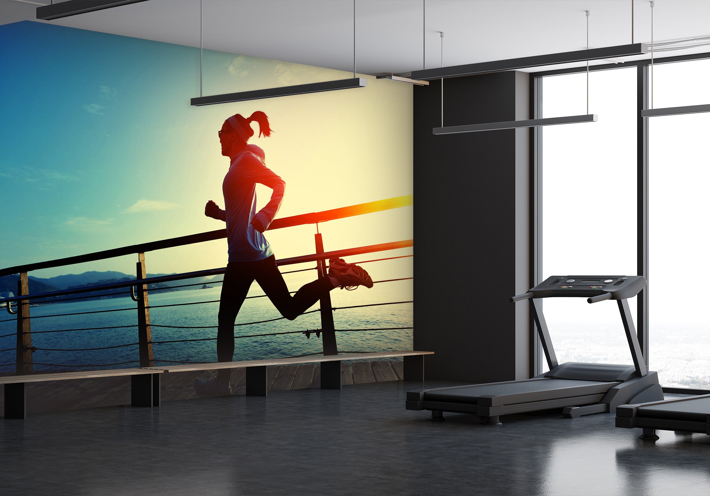 3D Morning Run 064 Wall Murals Wallpaper AJ Wallpaper 2 