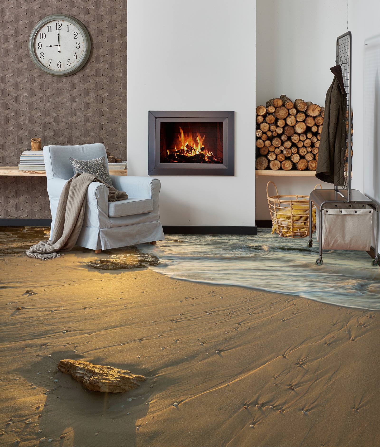 3D Beach Sand 9848 Assaf Frank Floor Mural