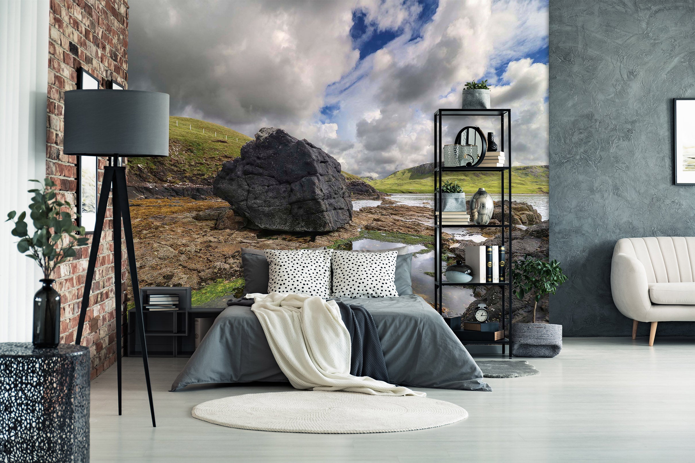 3D Stream Stones 111 Jerry LoFaro Wall Mural Wall Murals