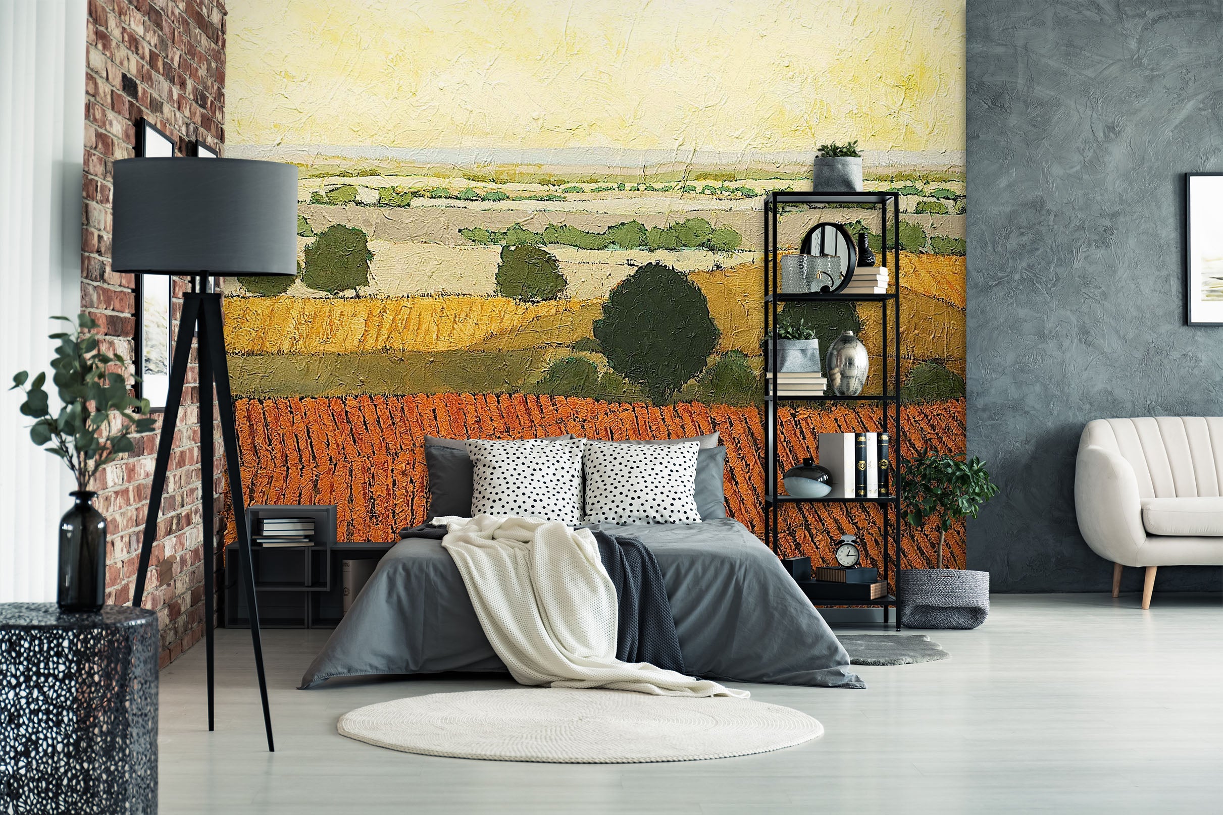 3D Yellow Field 118 Allan P. Friedlander Wall Mural Wall Murals