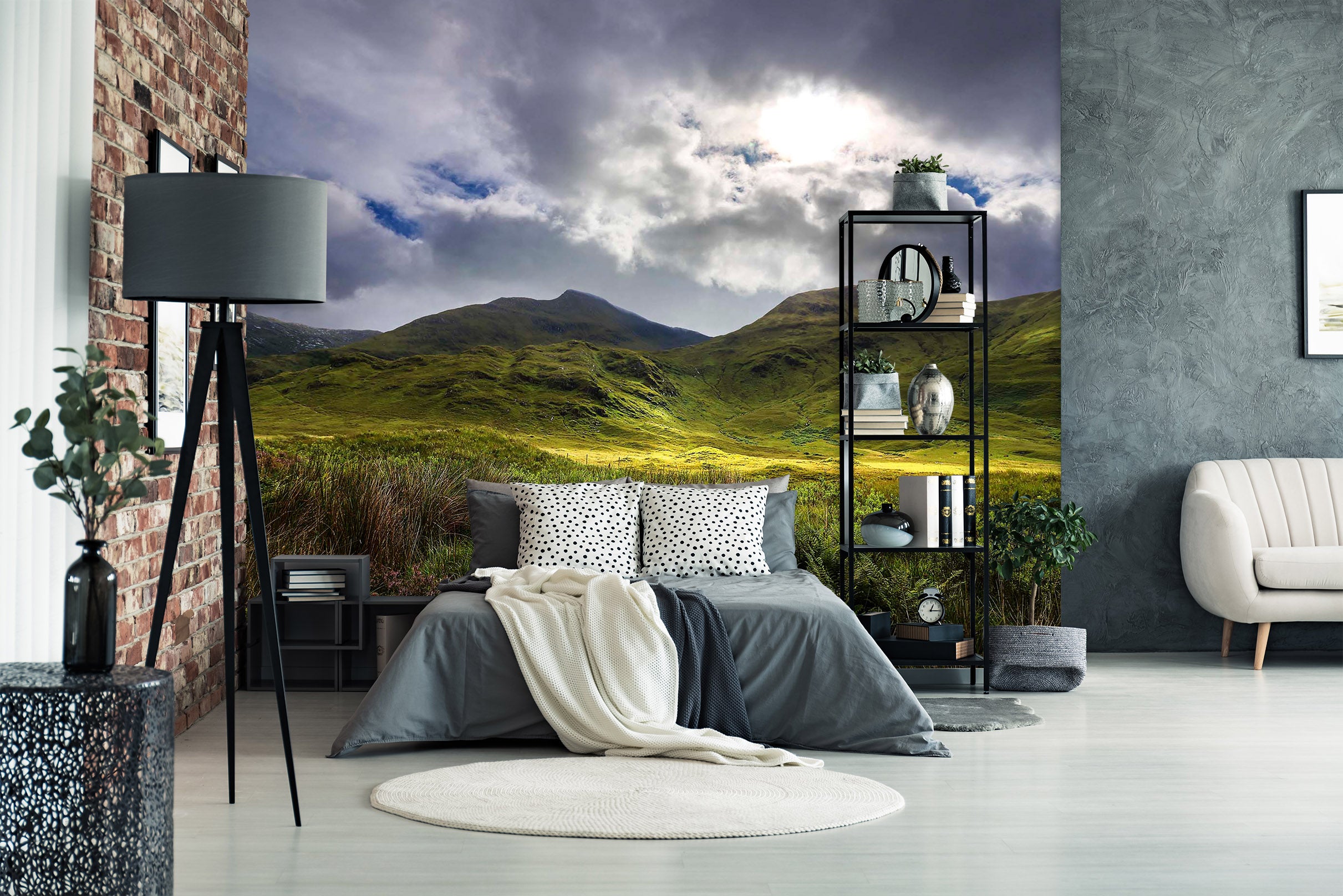 3D Green Mountain 110 Jerry LoFaro Wall Mural Wall Murals