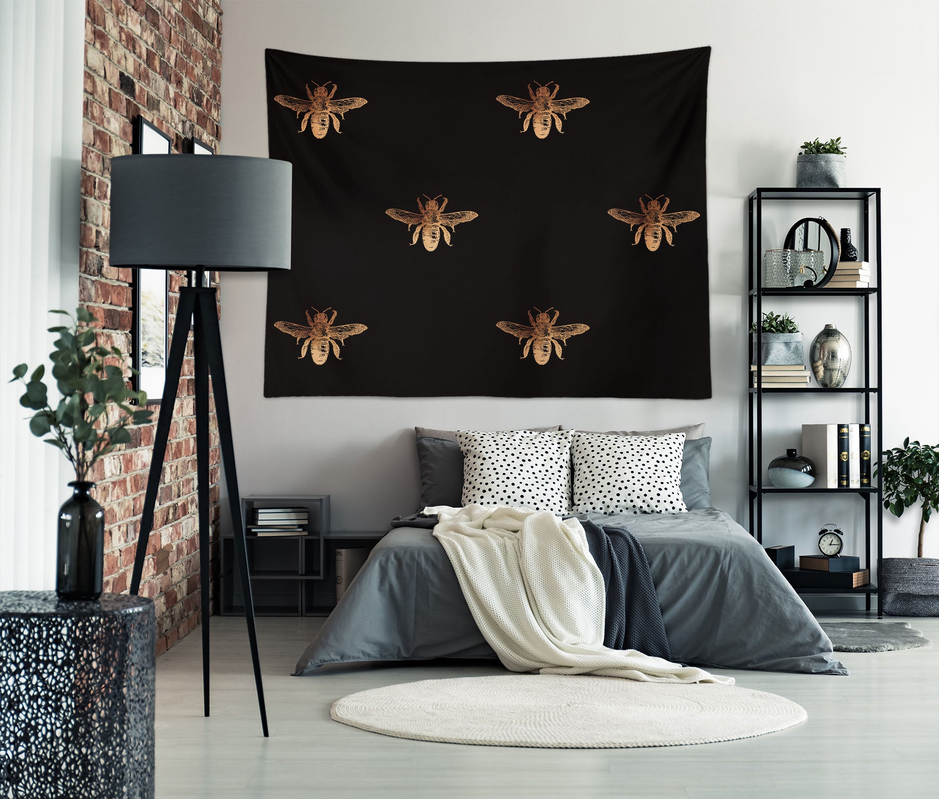 3D Insect Black 5320 Uta Naumann Tapestry Hanging Cloth Hang