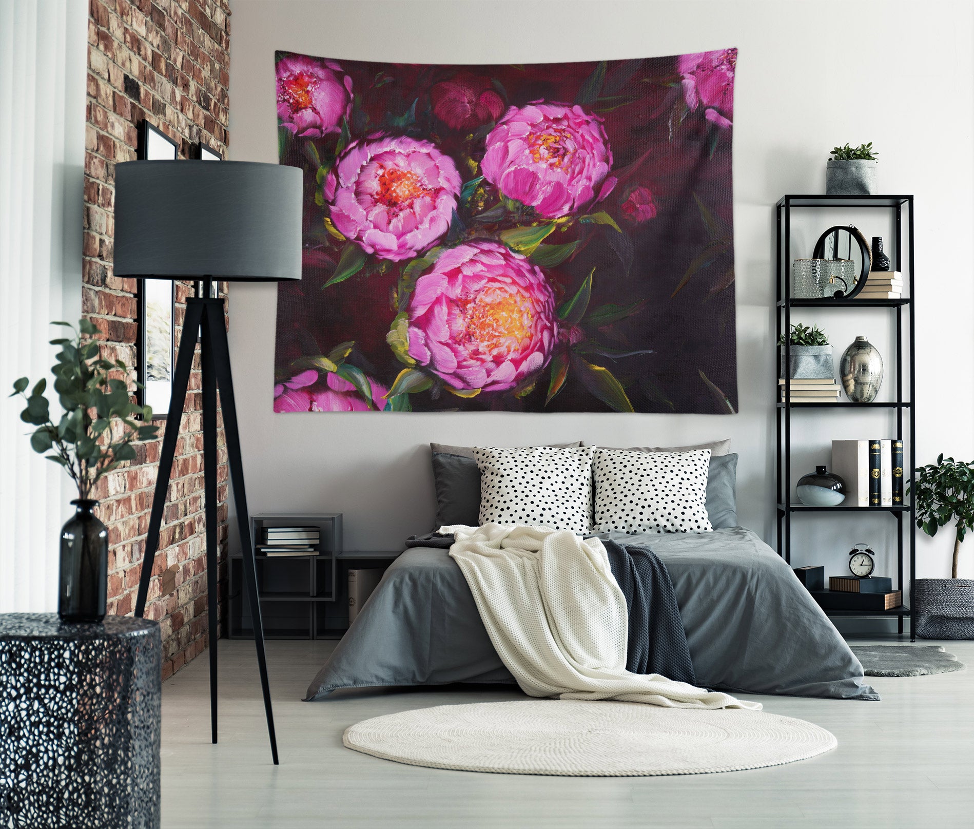 3D Pink Flowers 3402 Skromova Marina Tapestry Hanging Cloth Hang