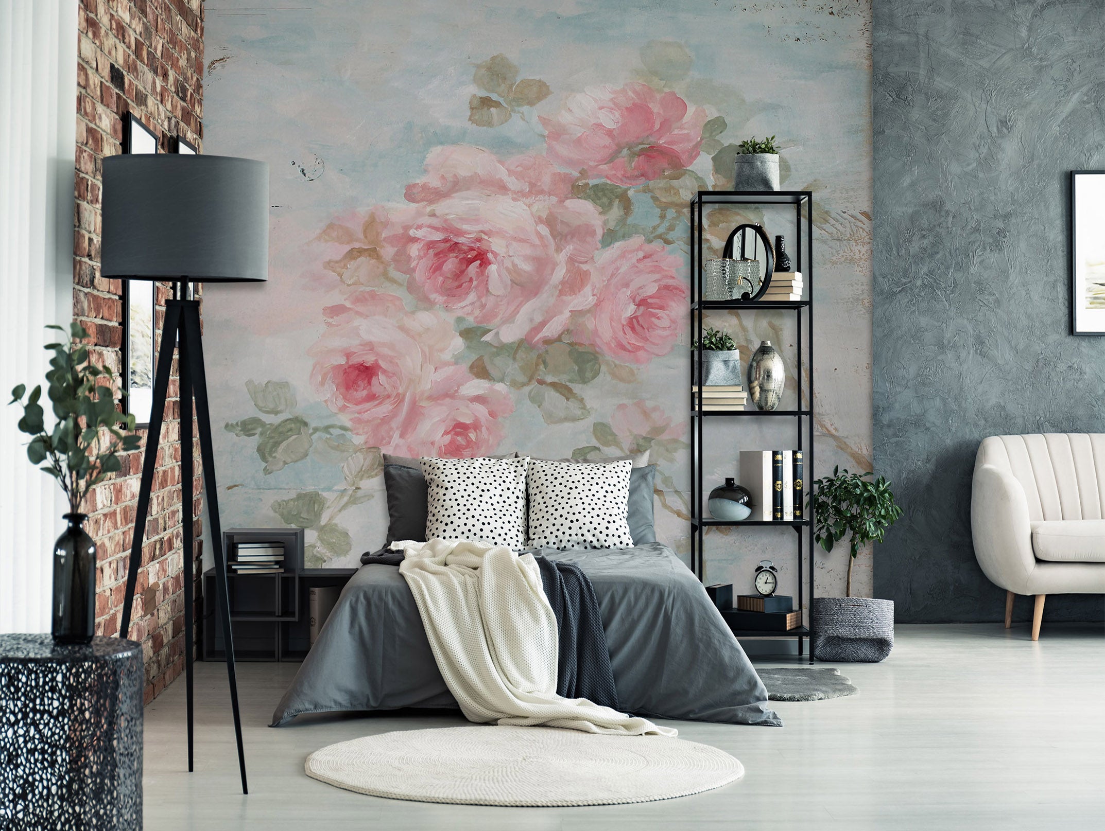 3D Pink Flowers 3170 Debi Coules Wall Mural Wall Murals