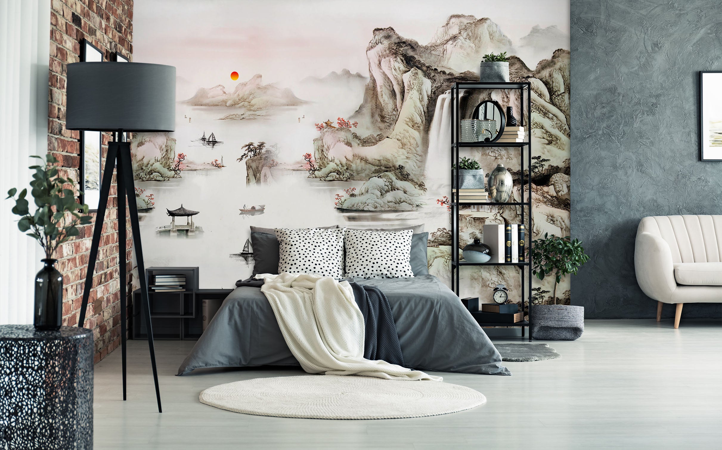 3D Alpine River 1464 Wall Murals