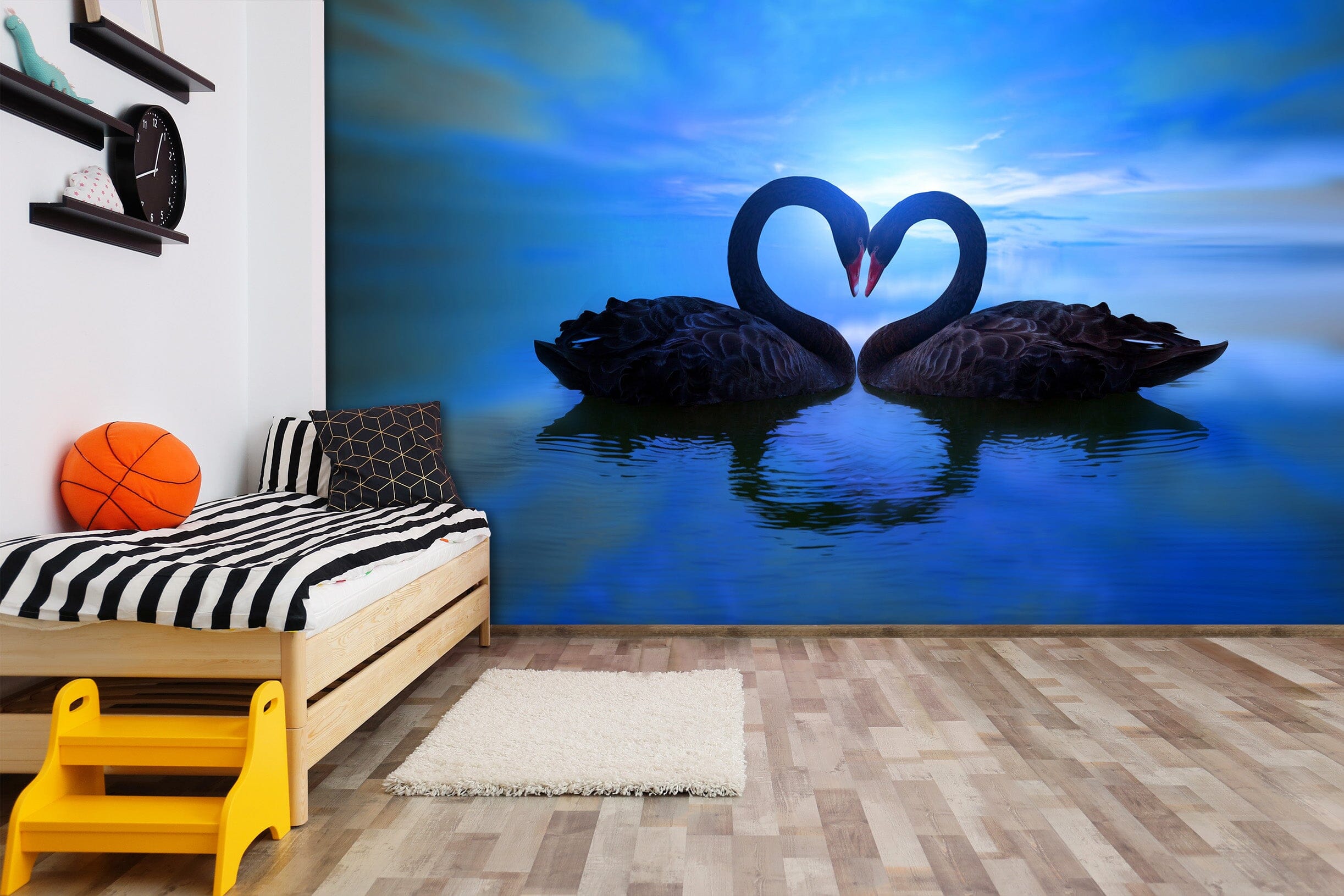 3D Black Swan 1670 Wall Murals Wallpaper AJ Wallpaper 2 