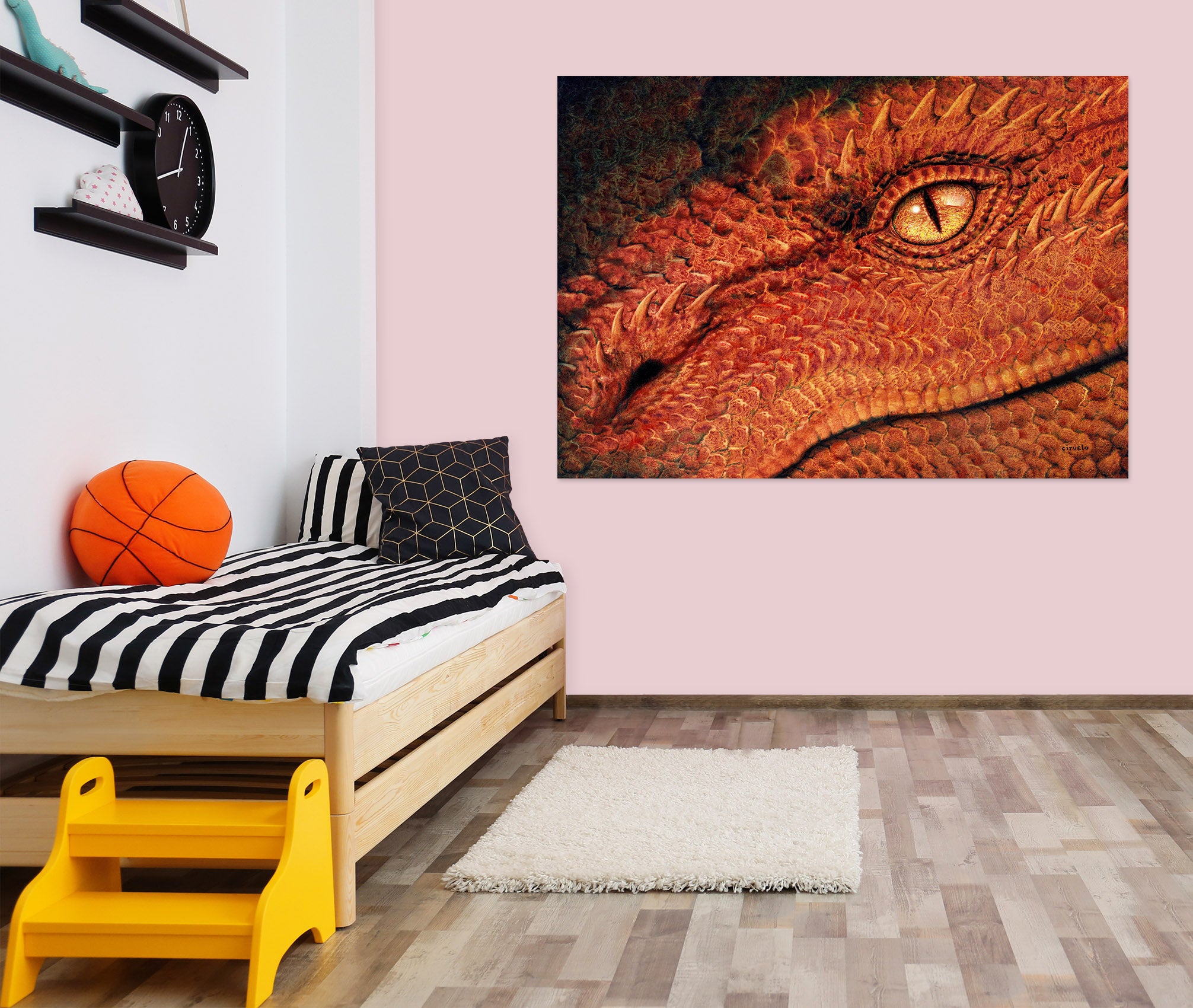 3D Dragon Eye 8069 Ciruelo Wall Sticker