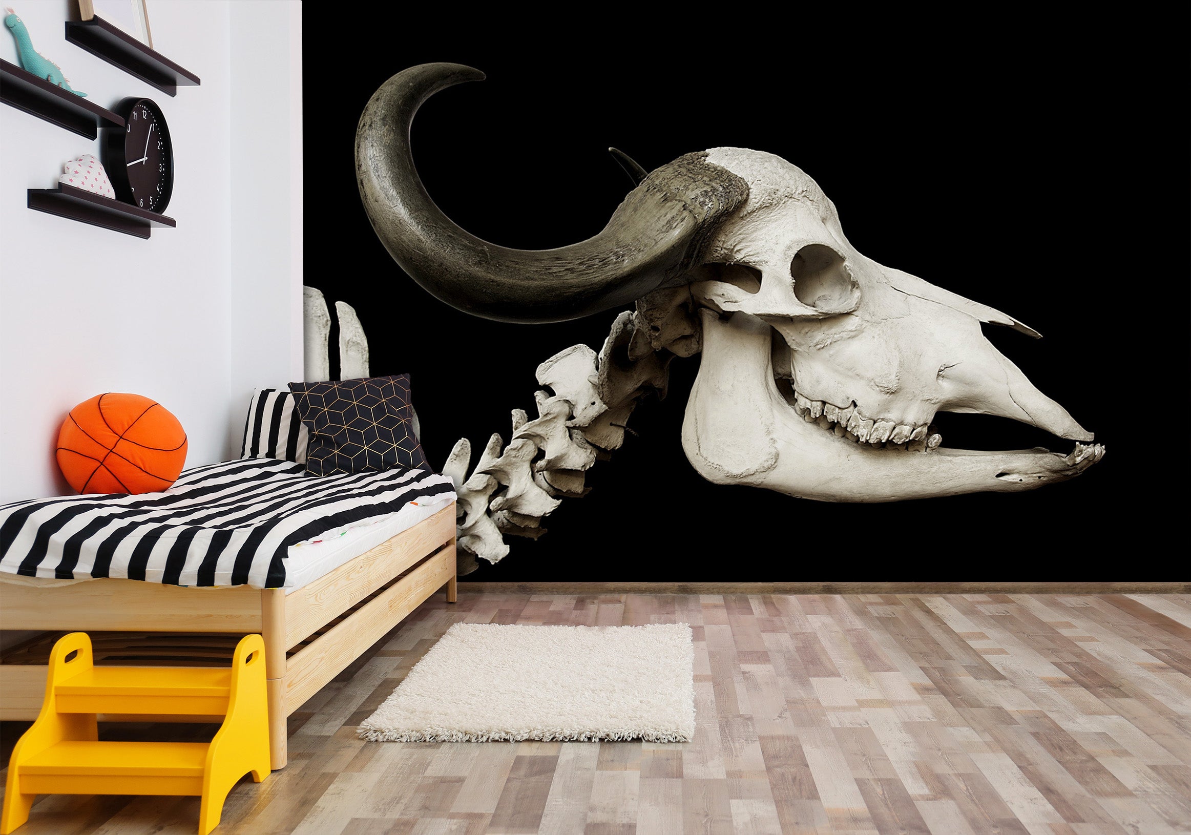 3D Skull Cow 147 Wall Murals