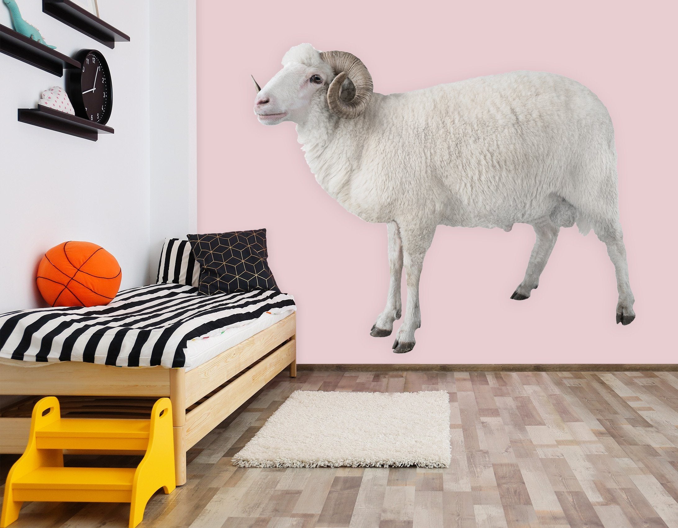 3D Sheep Eating 143 Animals Wall Stickers Wallpaper AJ Wallpaper 