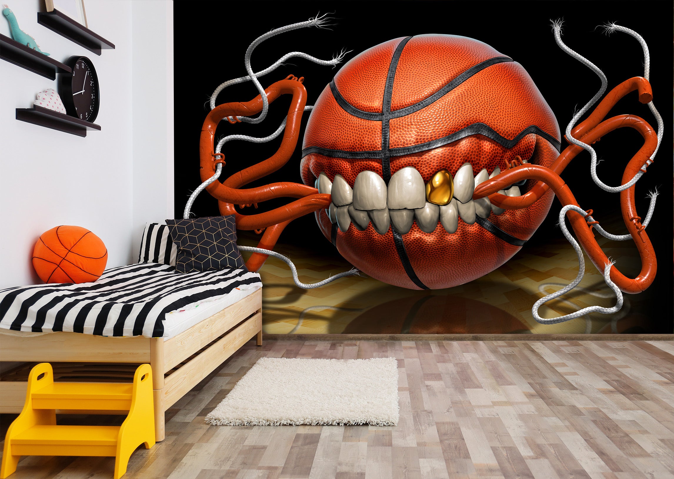 3D Angry Basketball 1399 Tom Wood Wall Mural Wall Murals