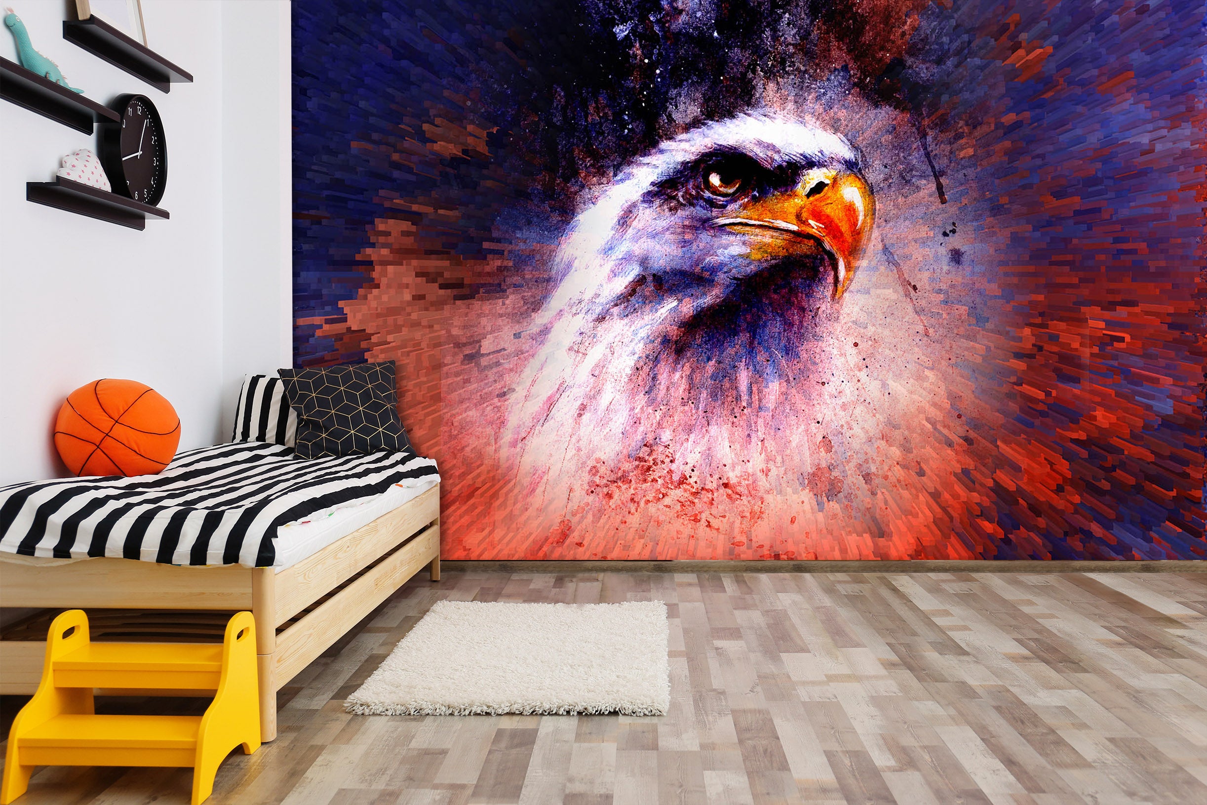 3D Graffiti Eagle 335 Wall Murals