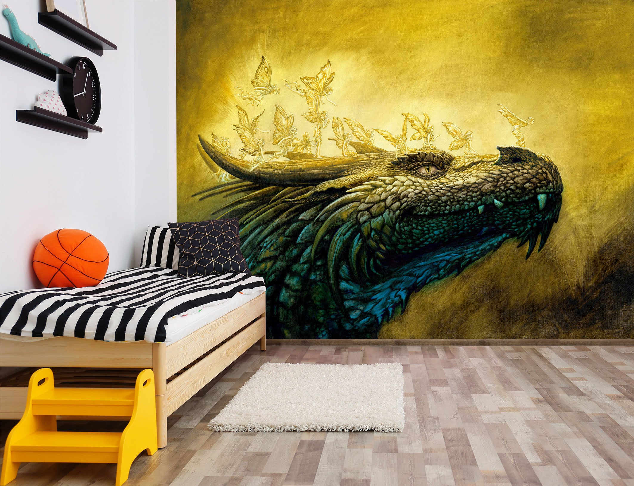 3D Dragon Head 7069 Ciruelo Wall Mural Wall Murals