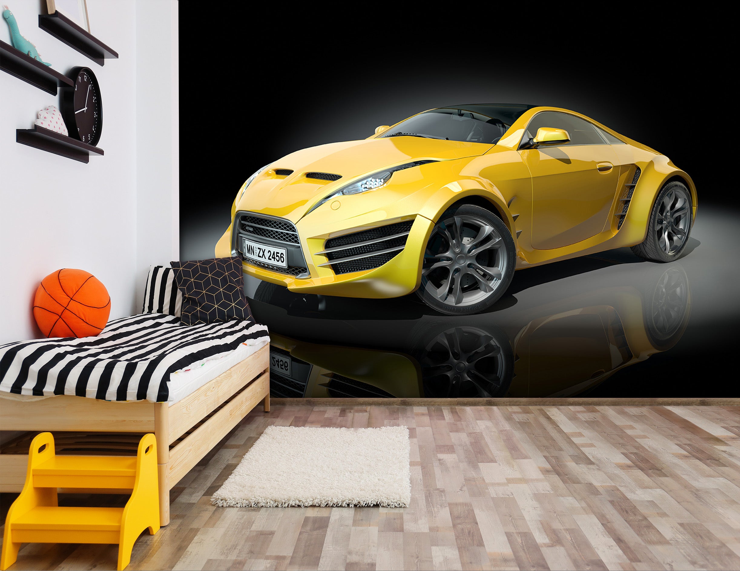 3D Cool Sports Car 303 Vehicle Wall Murals