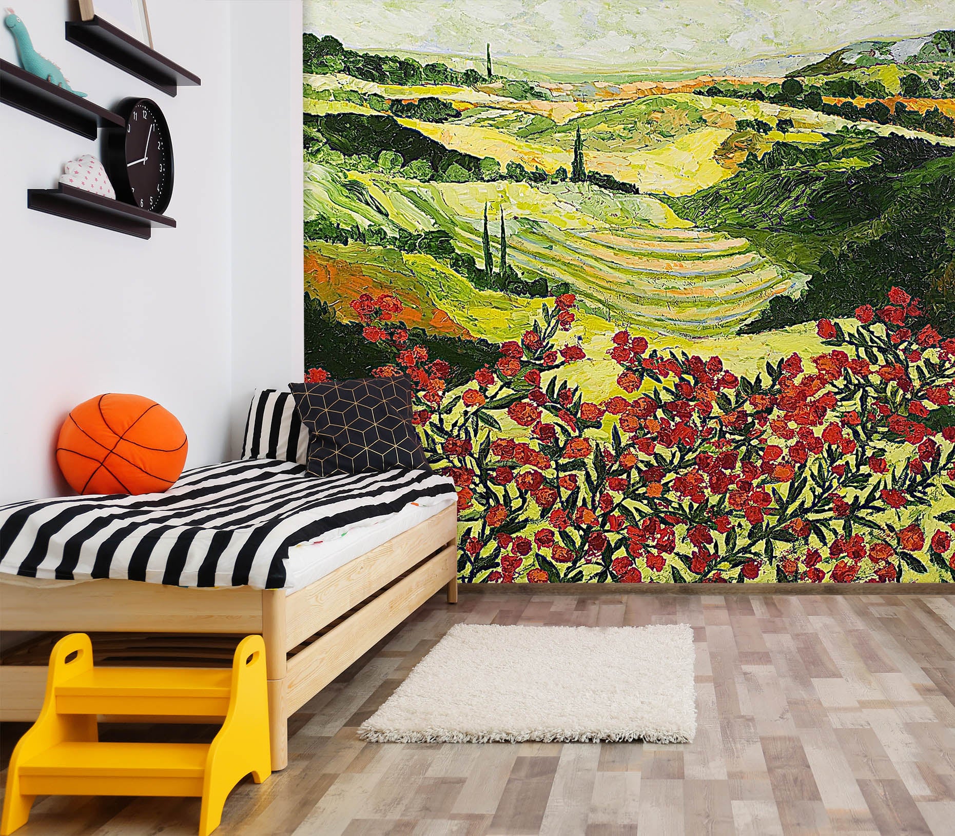 3D Field Flowers 122 Allan P. Friedlander Wall Mural Wall Murals