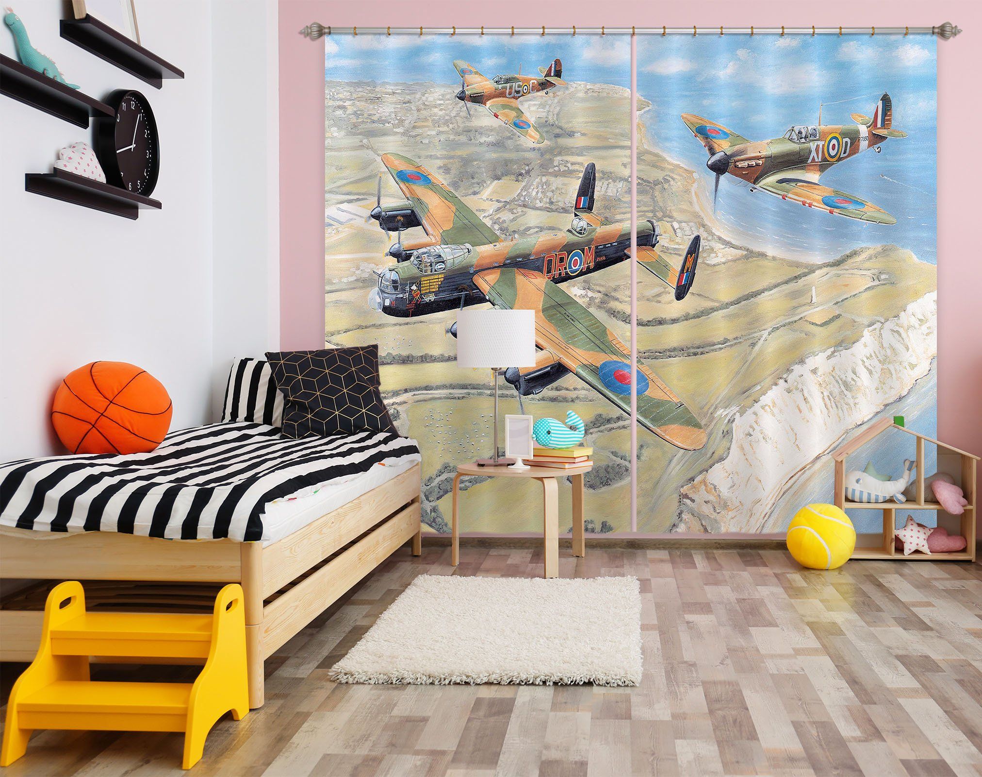 3D Battle Of Britain Memorial Flight 047 Trevor Mitchell Curtain Curtains Drapes Curtains AJ Creativity Home 