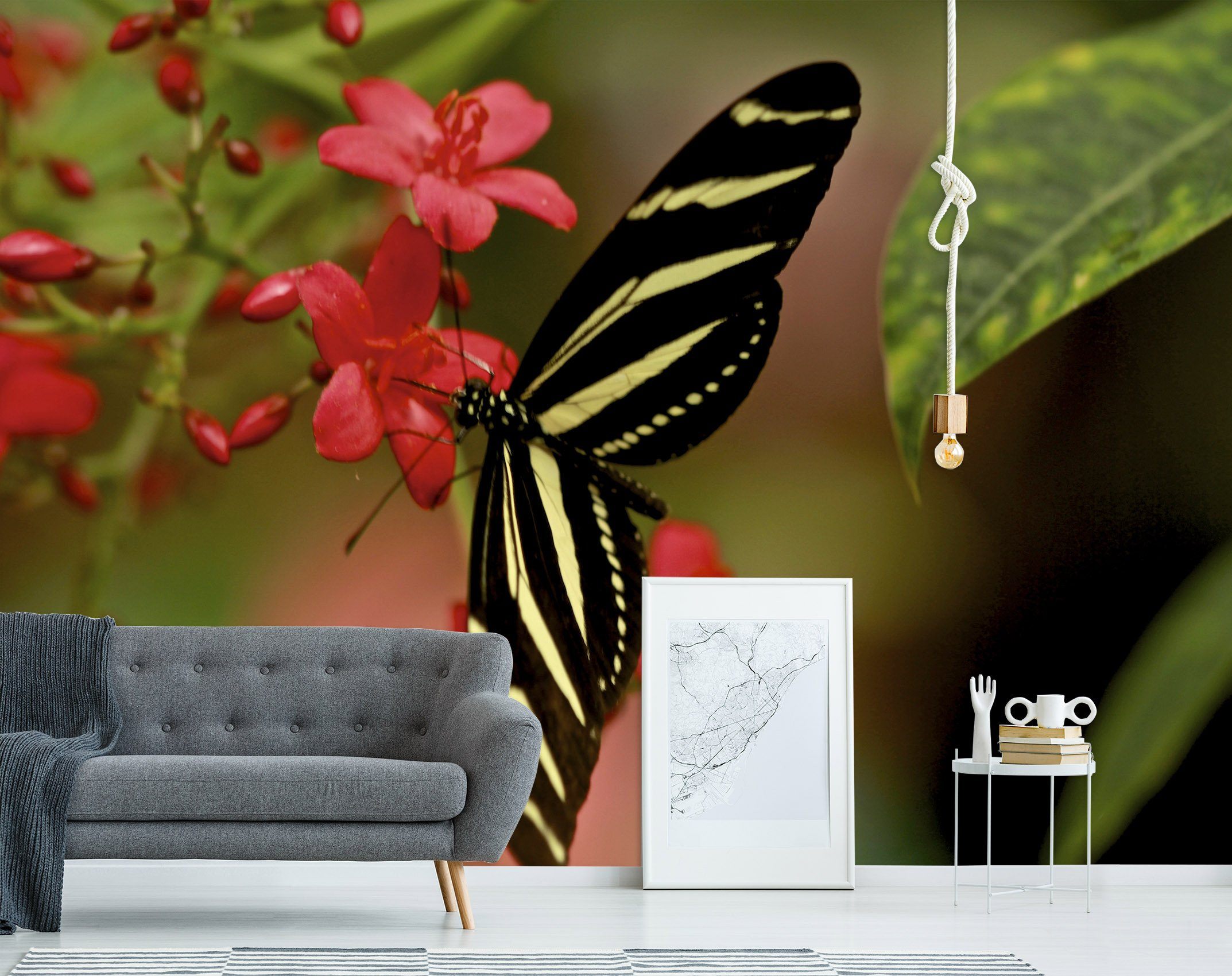 3D Butterfly Collecting Honey 133 Kathy Barefield Wall Mural Wall Murals Wallpaper AJ Wallpaper 2 