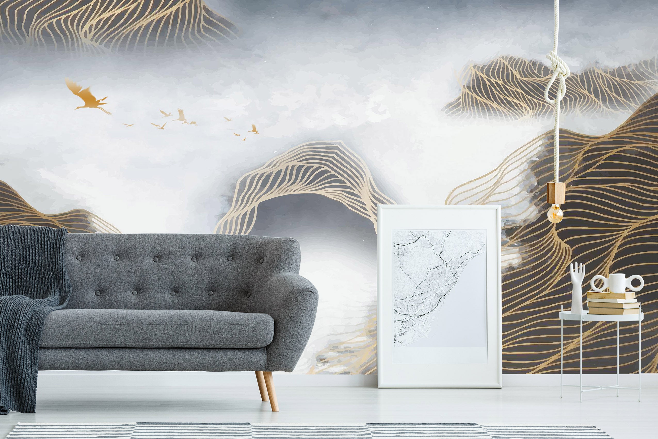 3D Wave Valley 2081 Wall Murals