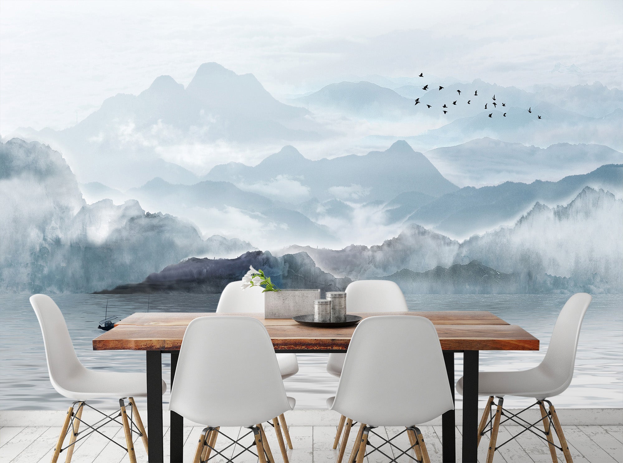 3D Mountain River 1416 Wall Murals