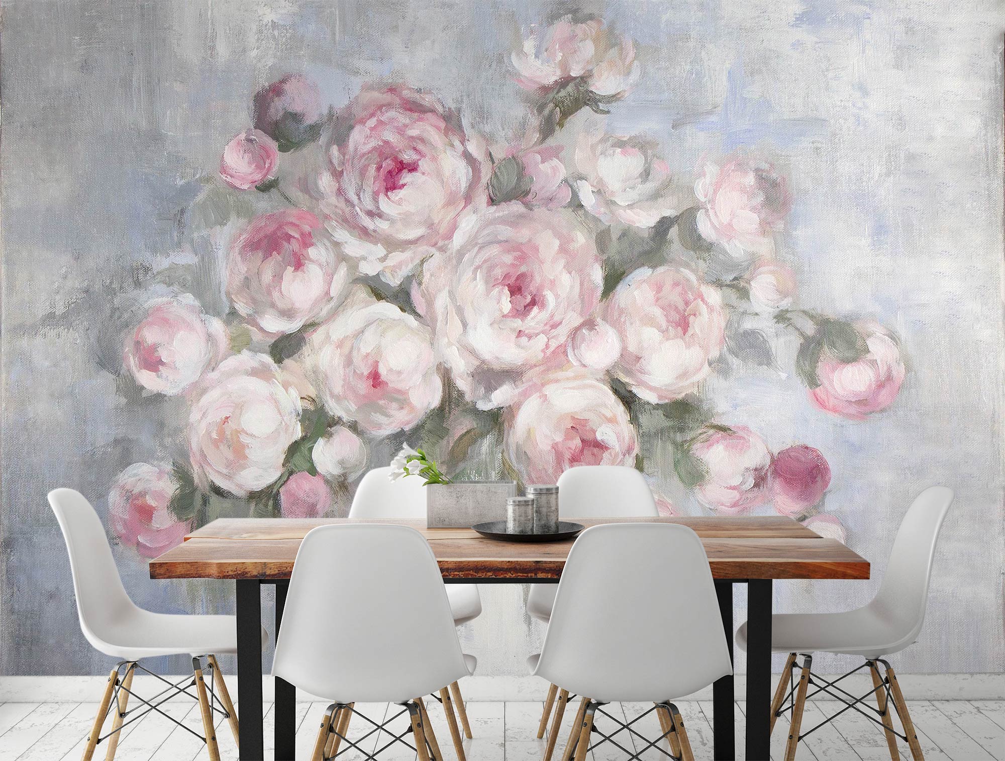 3D Pink Flower Pot 3180 Debi Coules Wall Mural Wall Murals